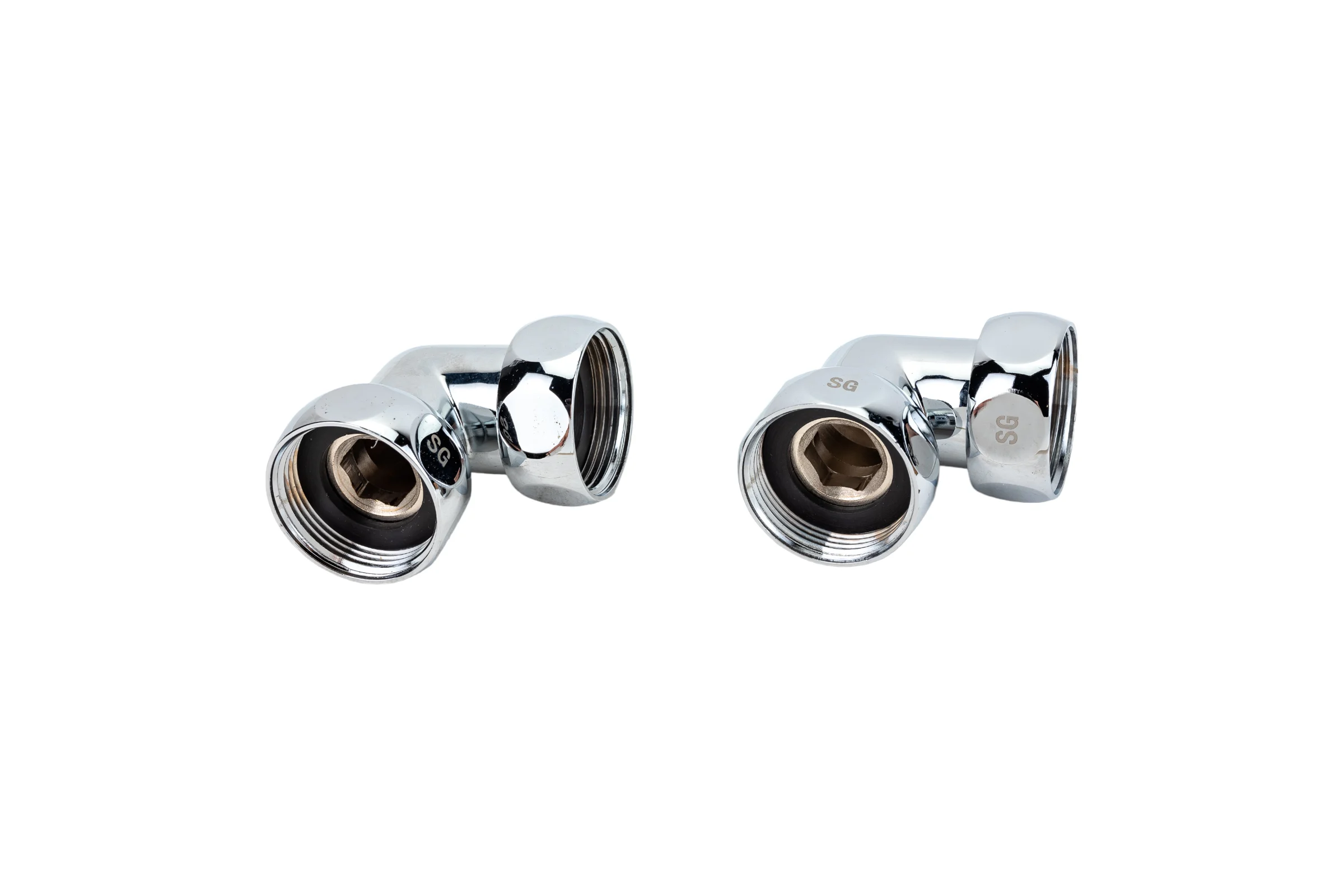 Уголок для полотенцесушителя SG г/г 1-1/4"х 1-1/4", хром, 2 шт 740SCH1212