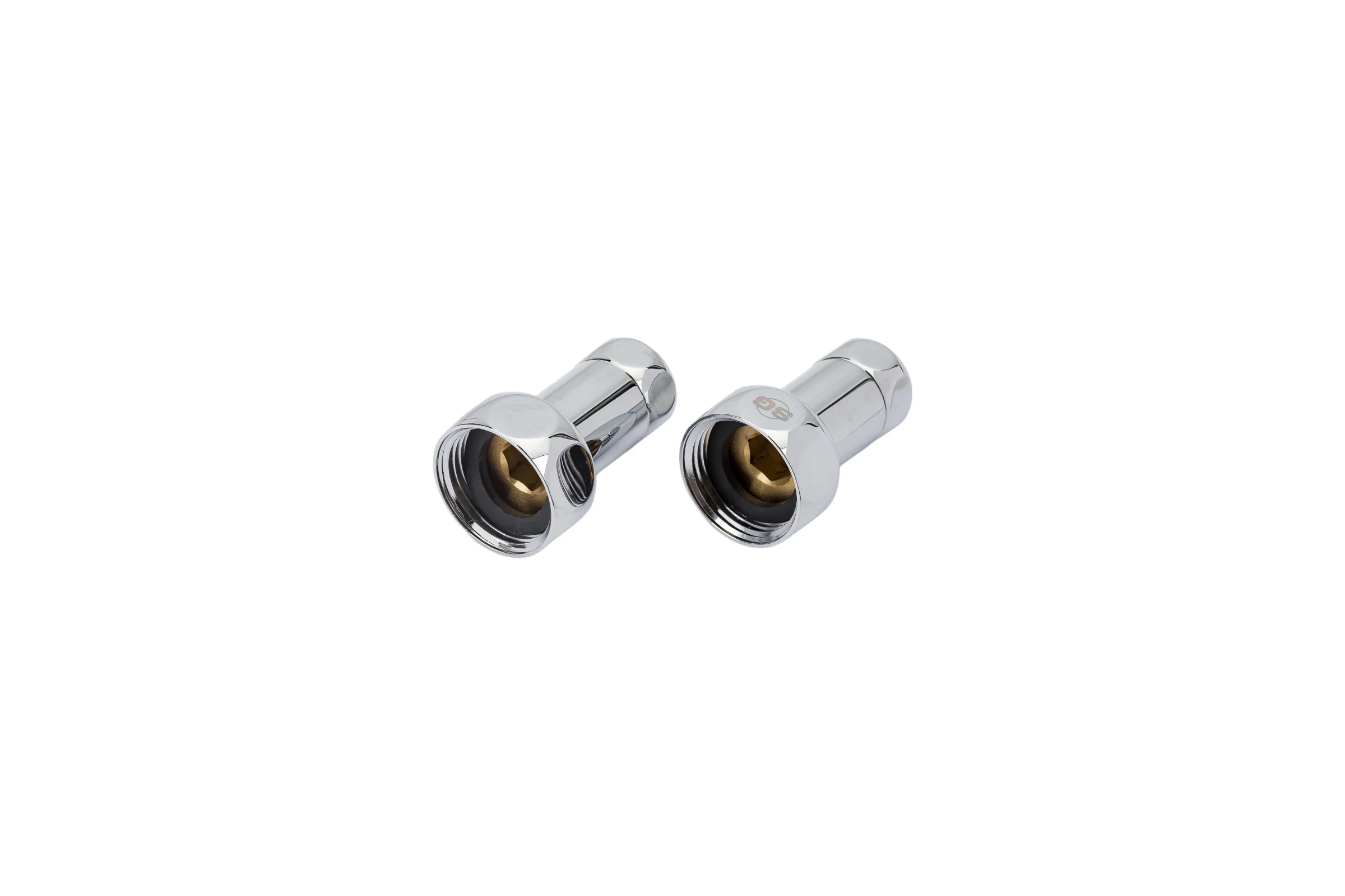 Прямое соединение для полотенцесушителя SG г/г 1"х1/2", хром, 2 шт 730SCH1004