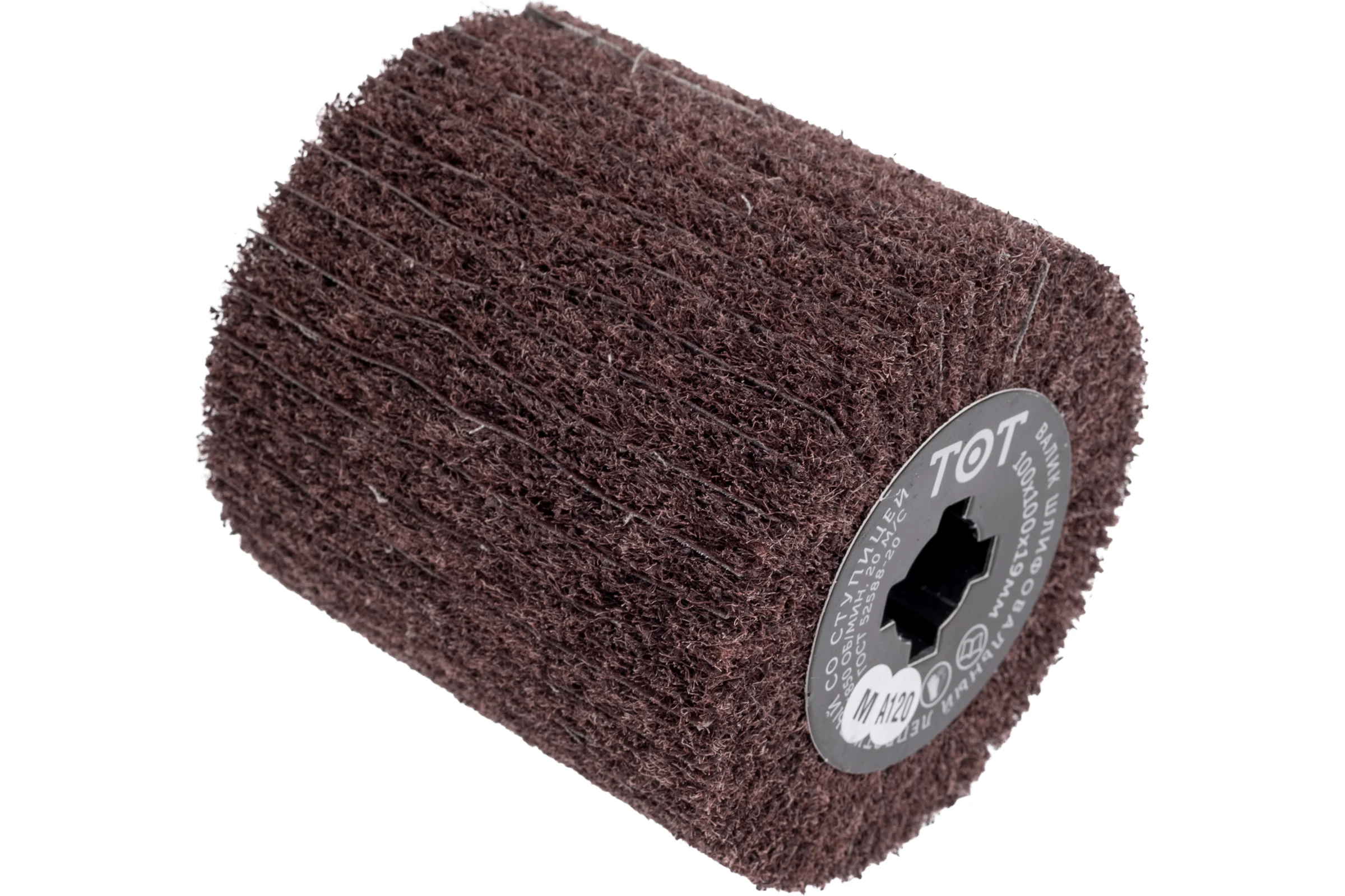Валик шлифовальный (100х100х19 мм; AM120 MEDIUM+P120) TOTFLEX 4631159668788
