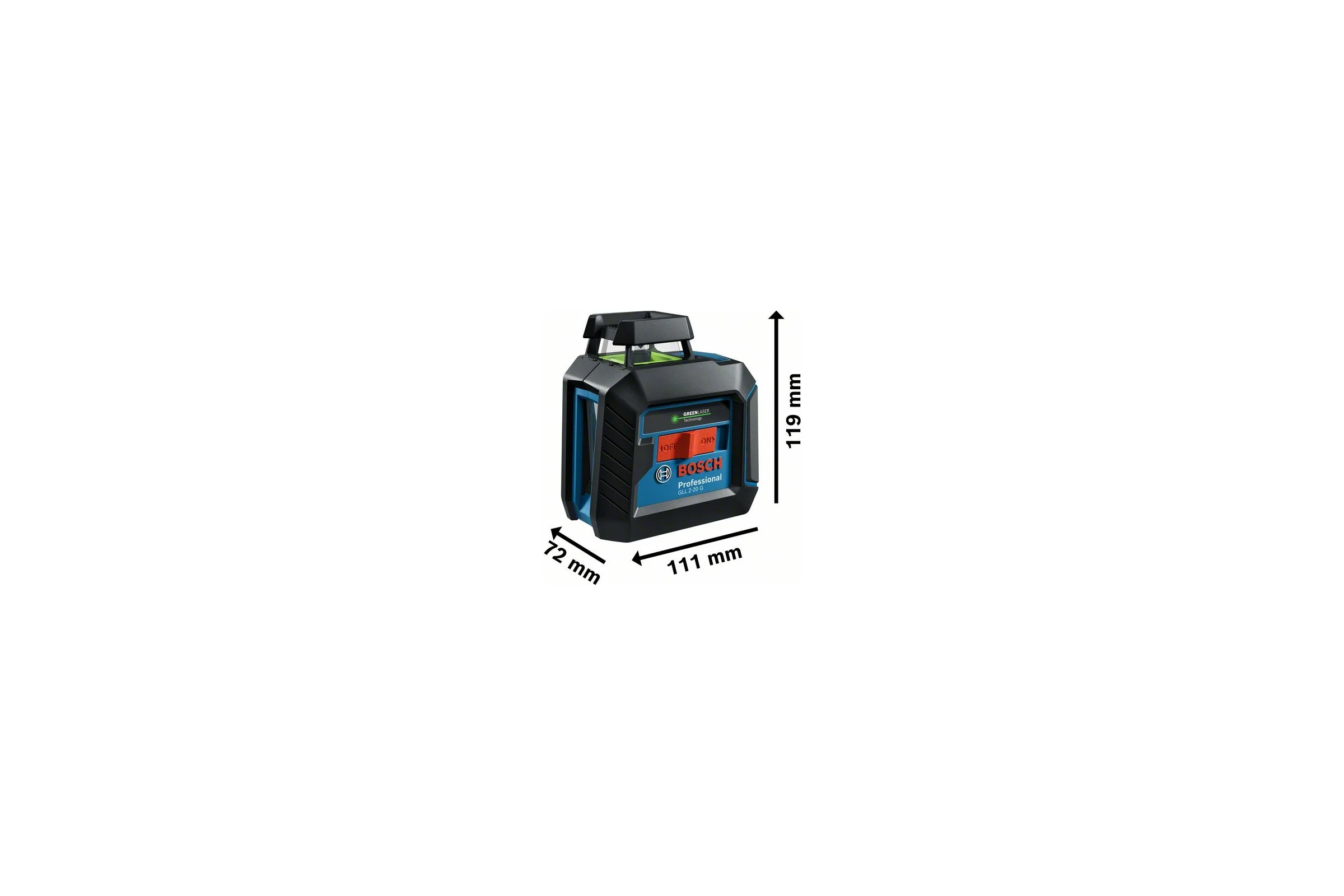 Лазерный нивелир BOSCH GLL 2-20 G, LB 10 0601065000