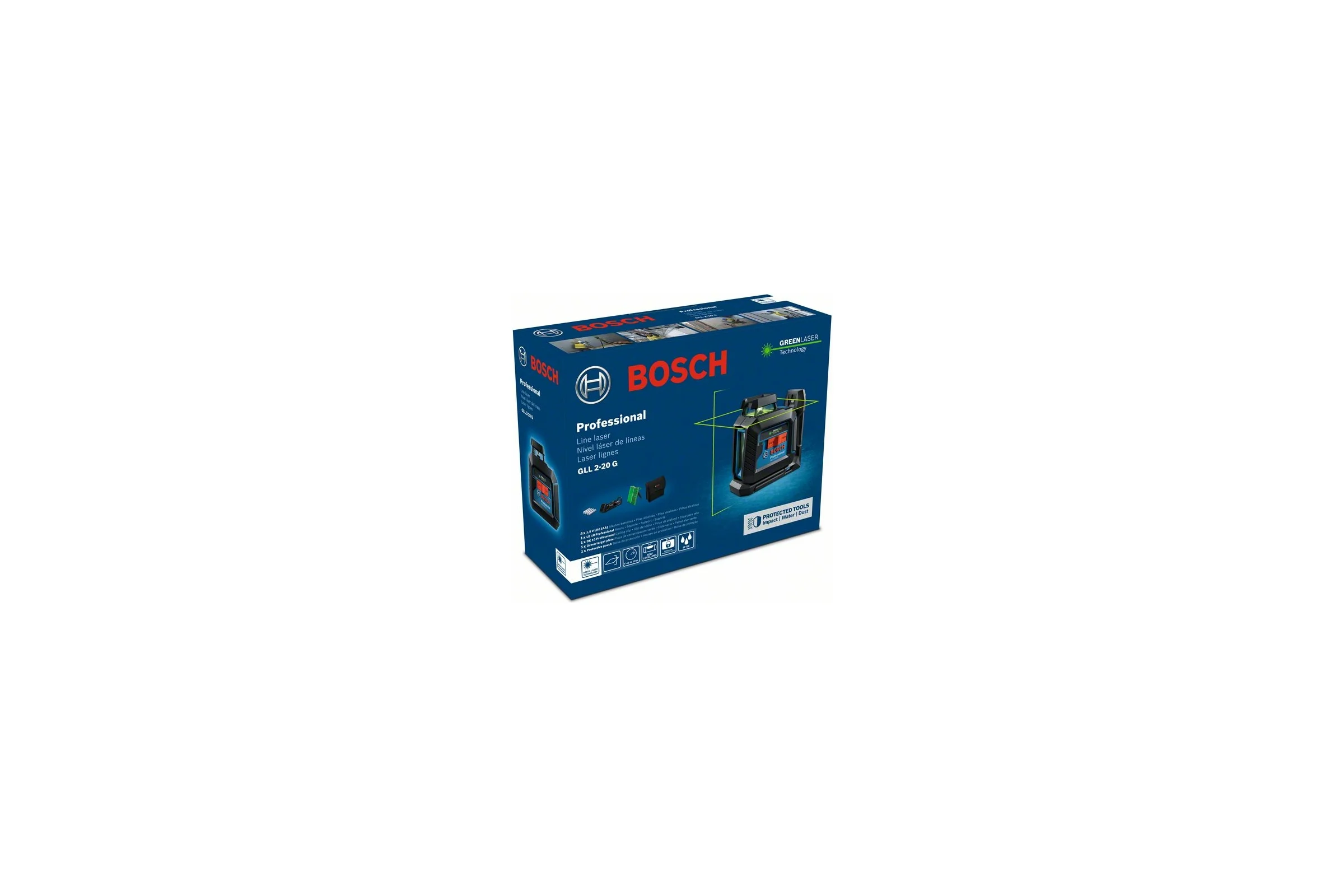Лазерный нивелир BOSCH GLL 2-20 G, LB 10 0601065000