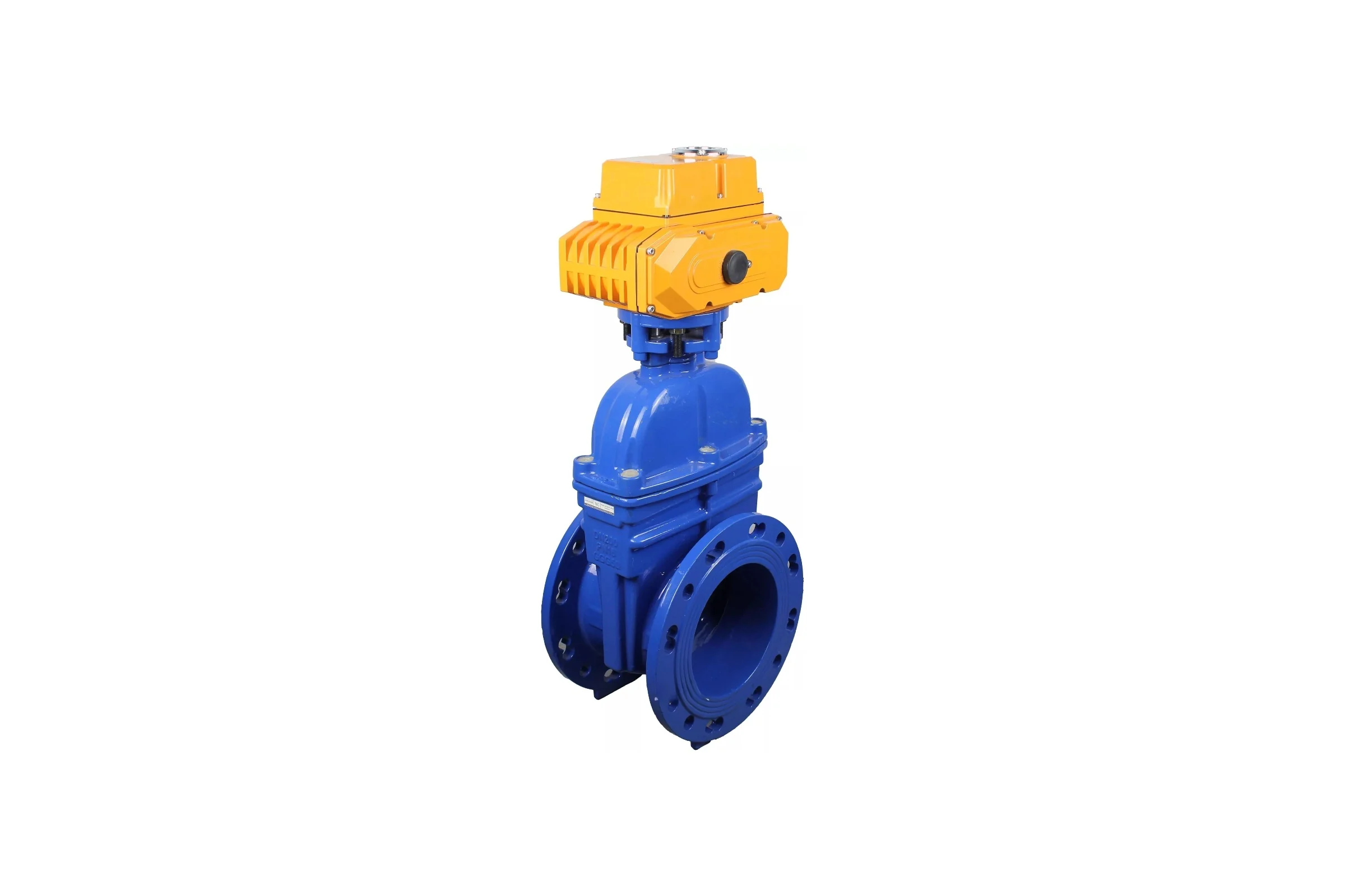 Задвижка клиновая DN.ru 30ч939р GGG50-GGG50-EPDM-BLUE ISO Ду80 Ру10/16 с электроприводом MT-50 220В D040-09290