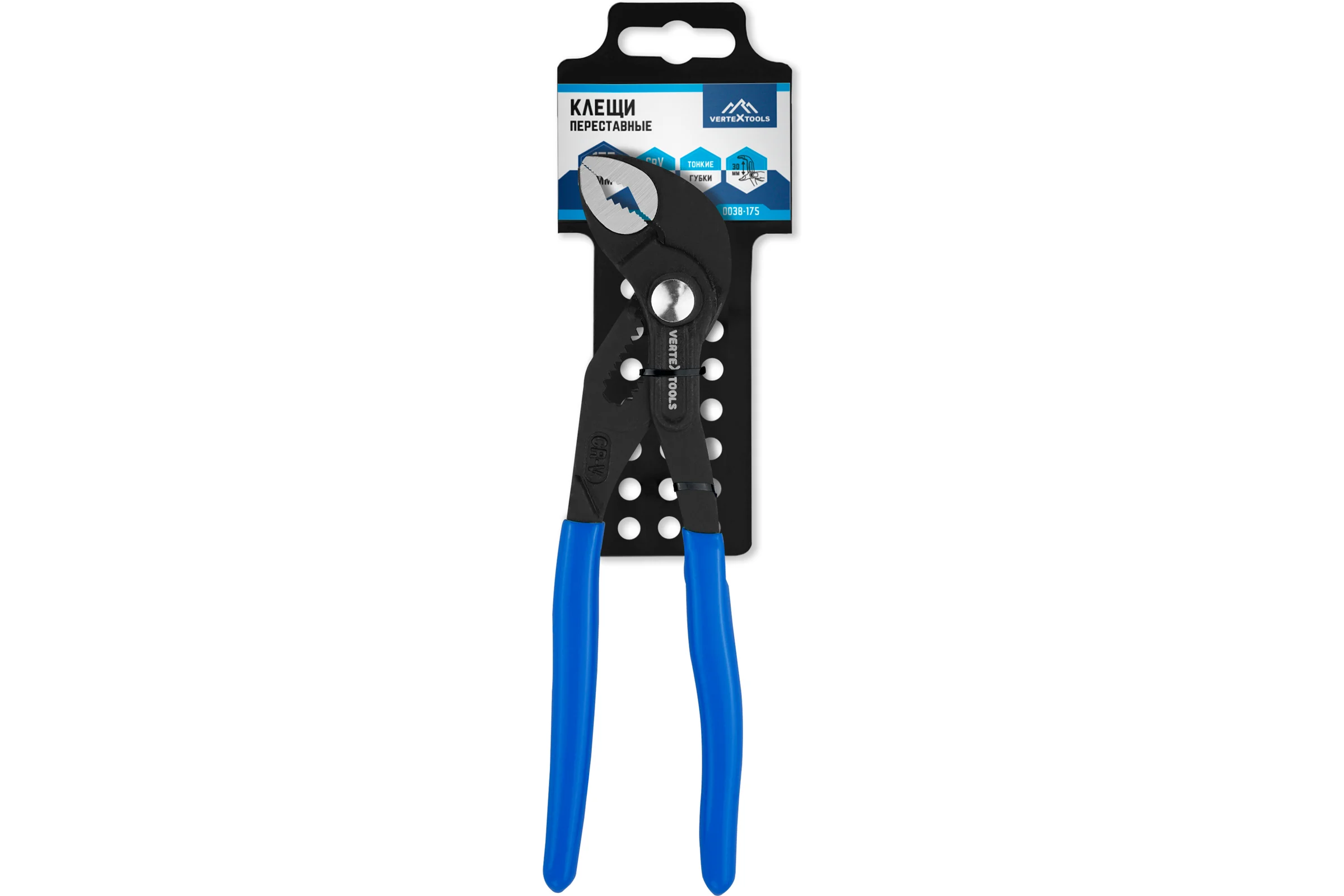 Переставные клещи vertextools 175 мм 0038-175