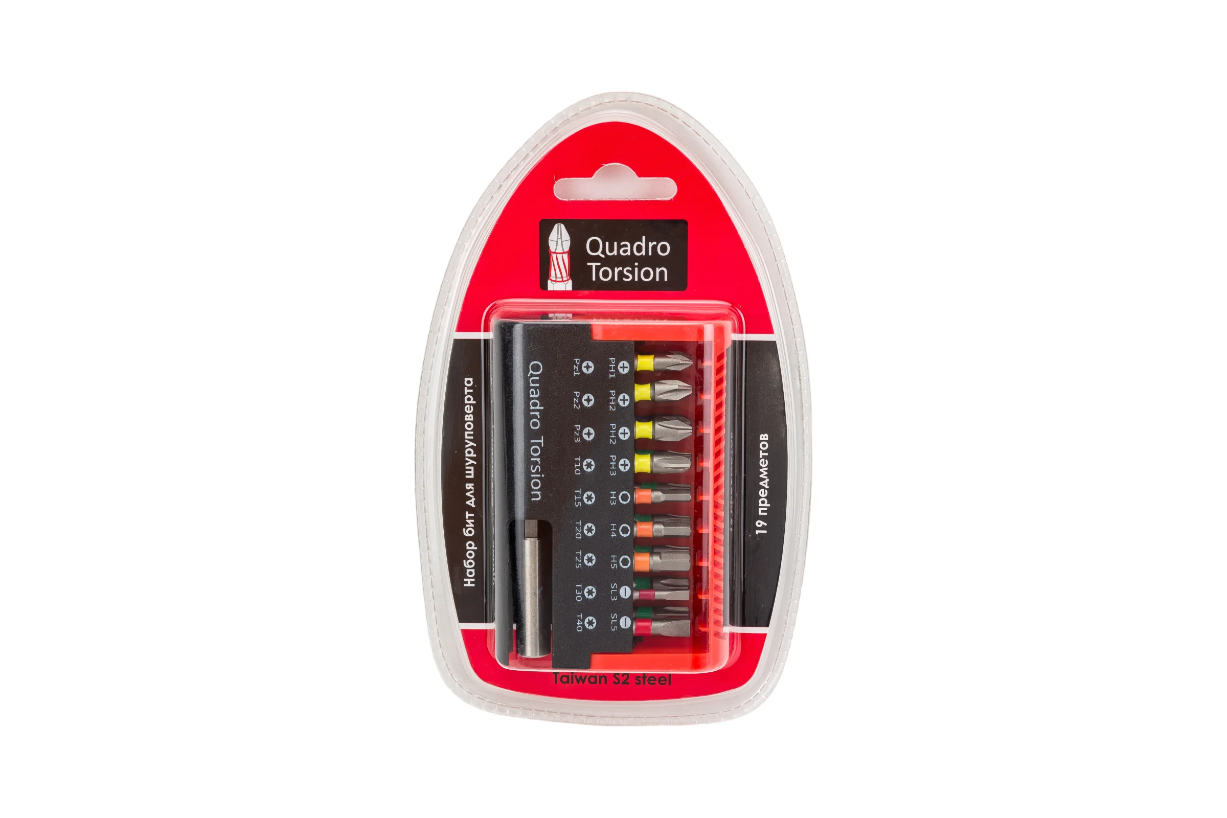 Набор бит 19 предметов Quadro Torsion 490019