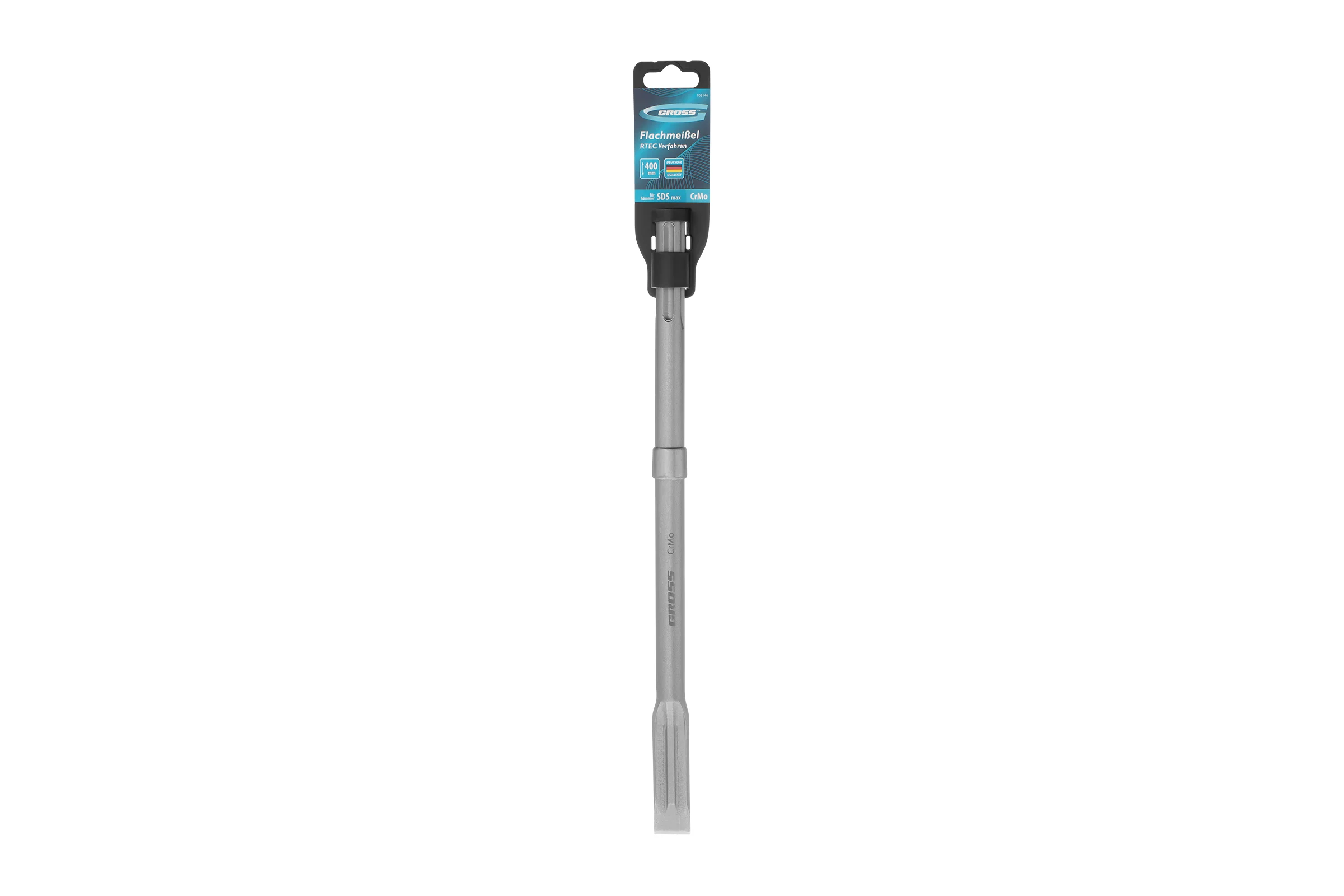 Зубило плоское GROSS самозатачивающееся Rtec 400 мм, CrMo, SDS MAX 703146