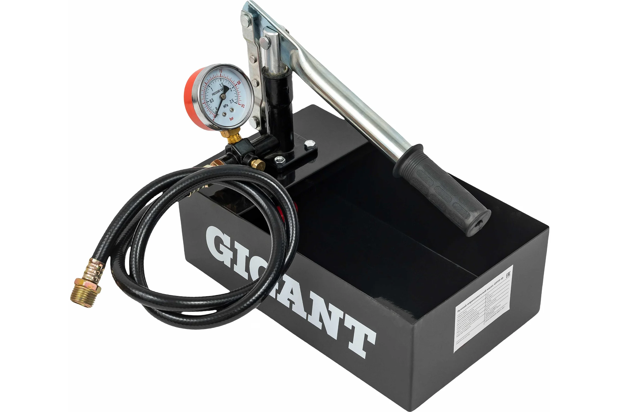 Ручной опрессовочный насос Gigant 10 бар GPTP-10