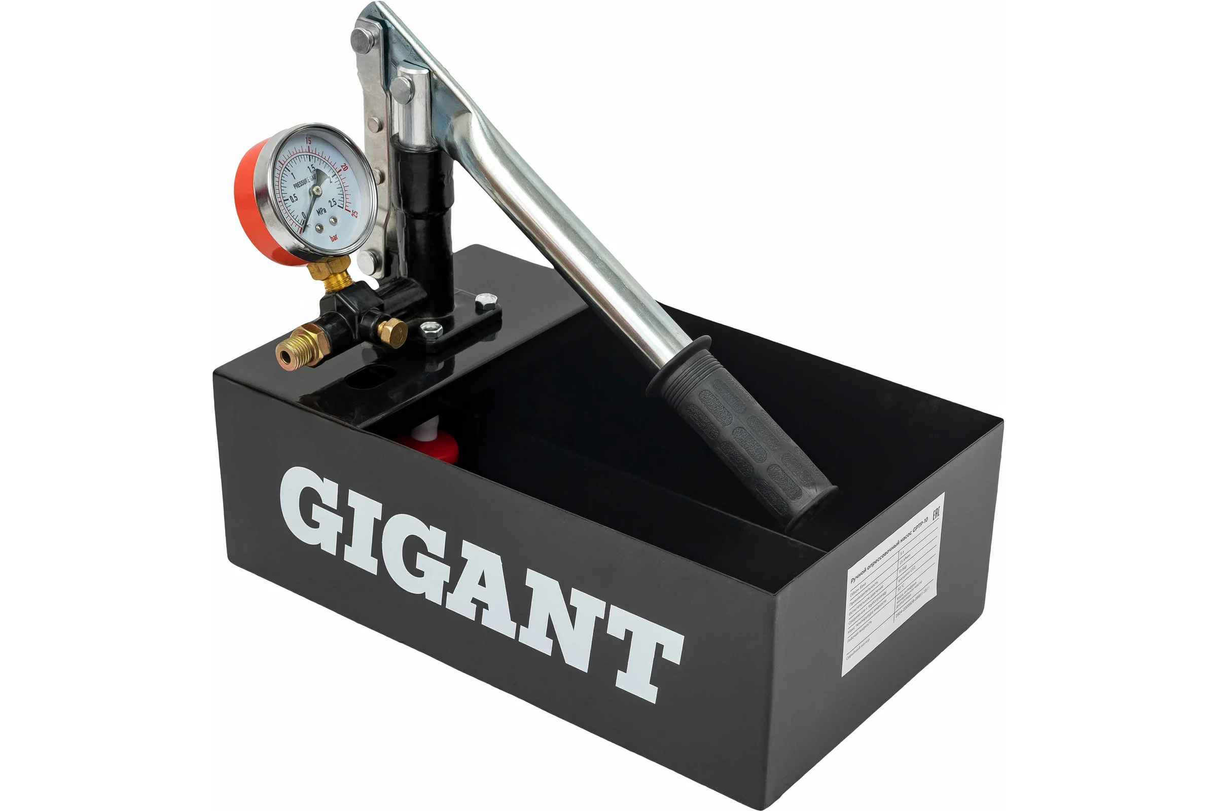 Ручной опрессовочный насос Gigant 10 бар GPTP-10