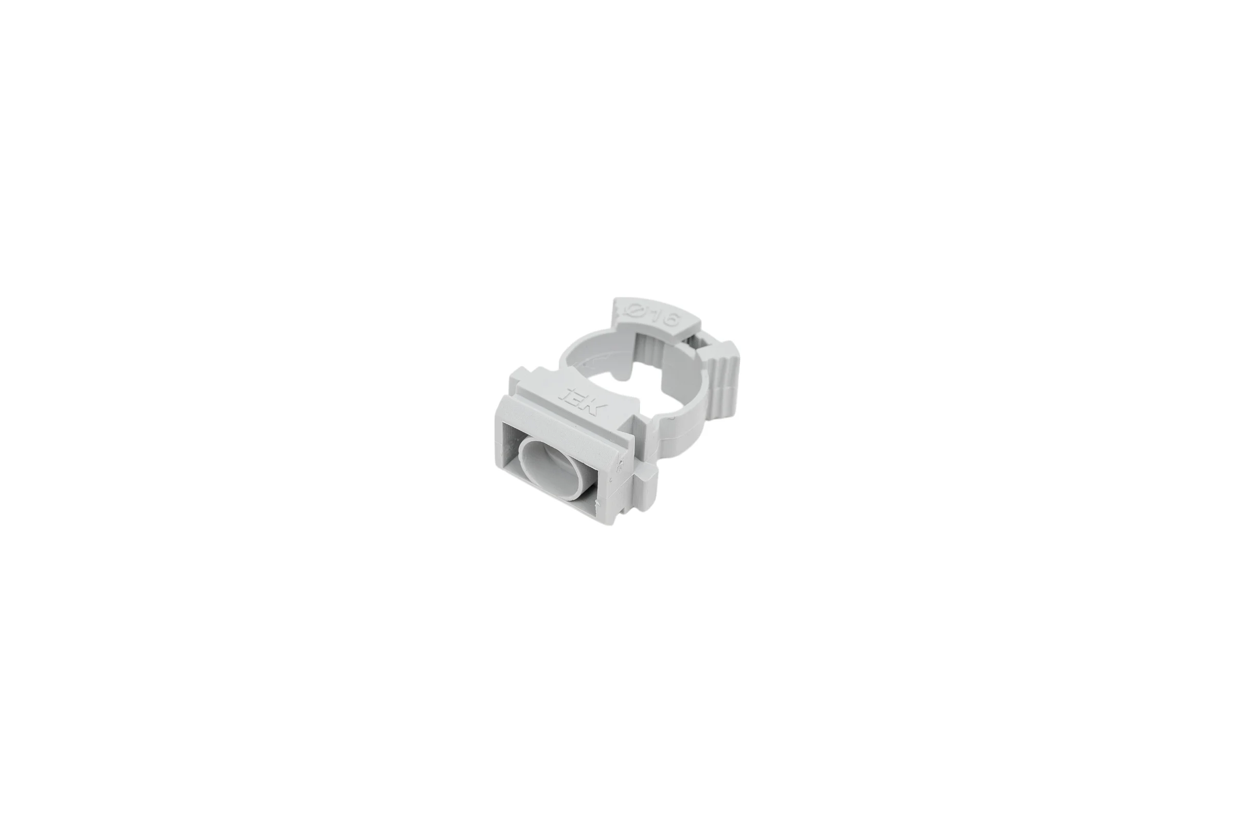 Хомутный держатель IEK CFC16 серый CTA10MP-CFC16-K41-100