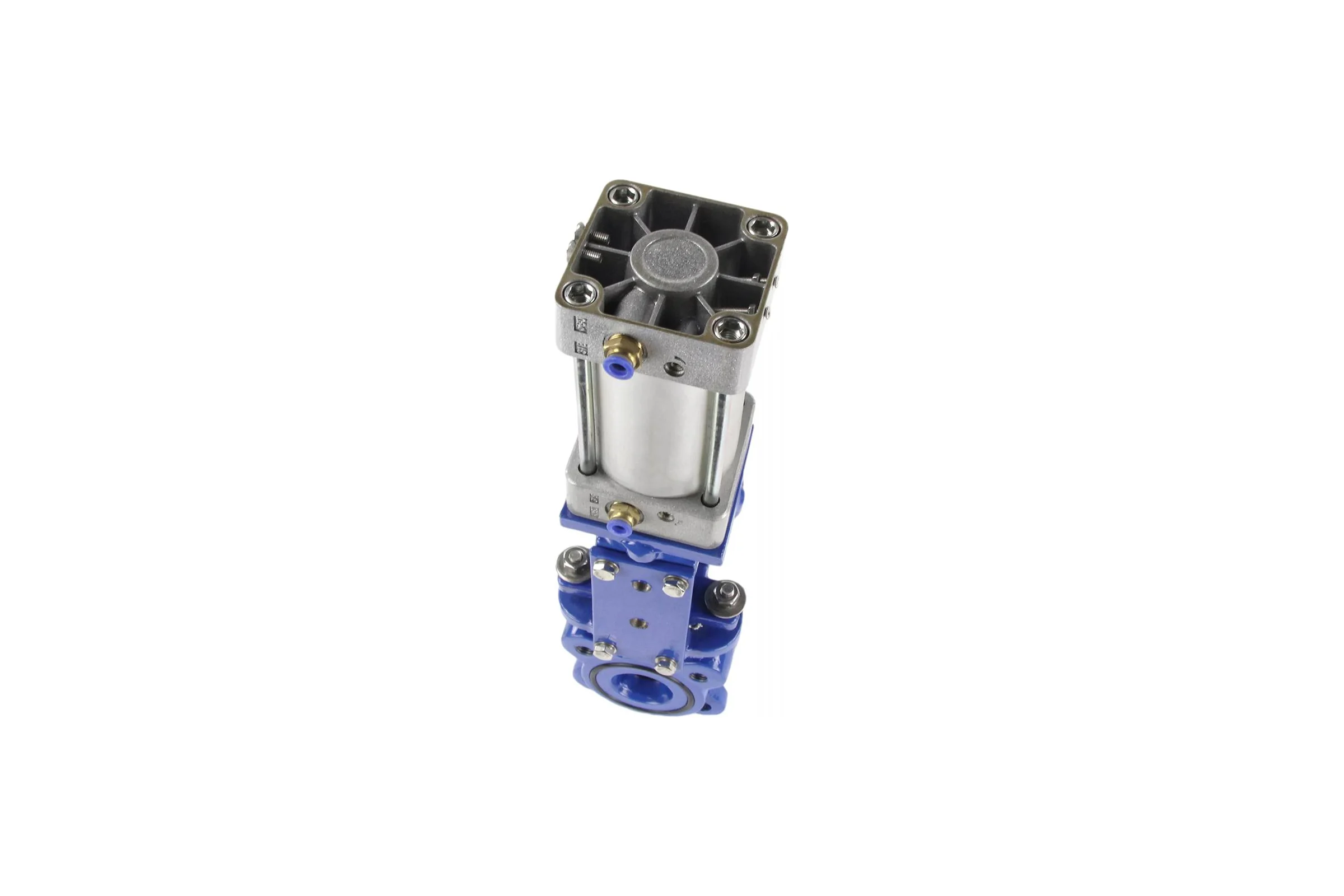 Шиберная задвижка DN.ru GGG40-SS304-EPDM-2W-DA Ду80 Ру10 пневмопривод D040-03059