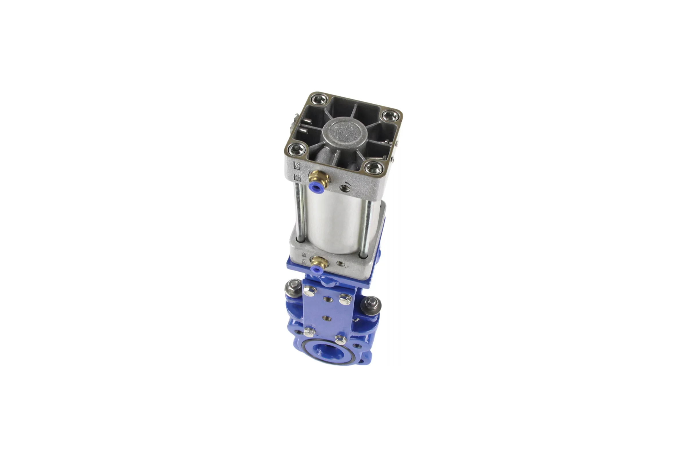 Шиберная задвижка DN.ru GGG40-SS304-EPDM-2W-DA Ду300 Ру6 пневмопривод D040-03038