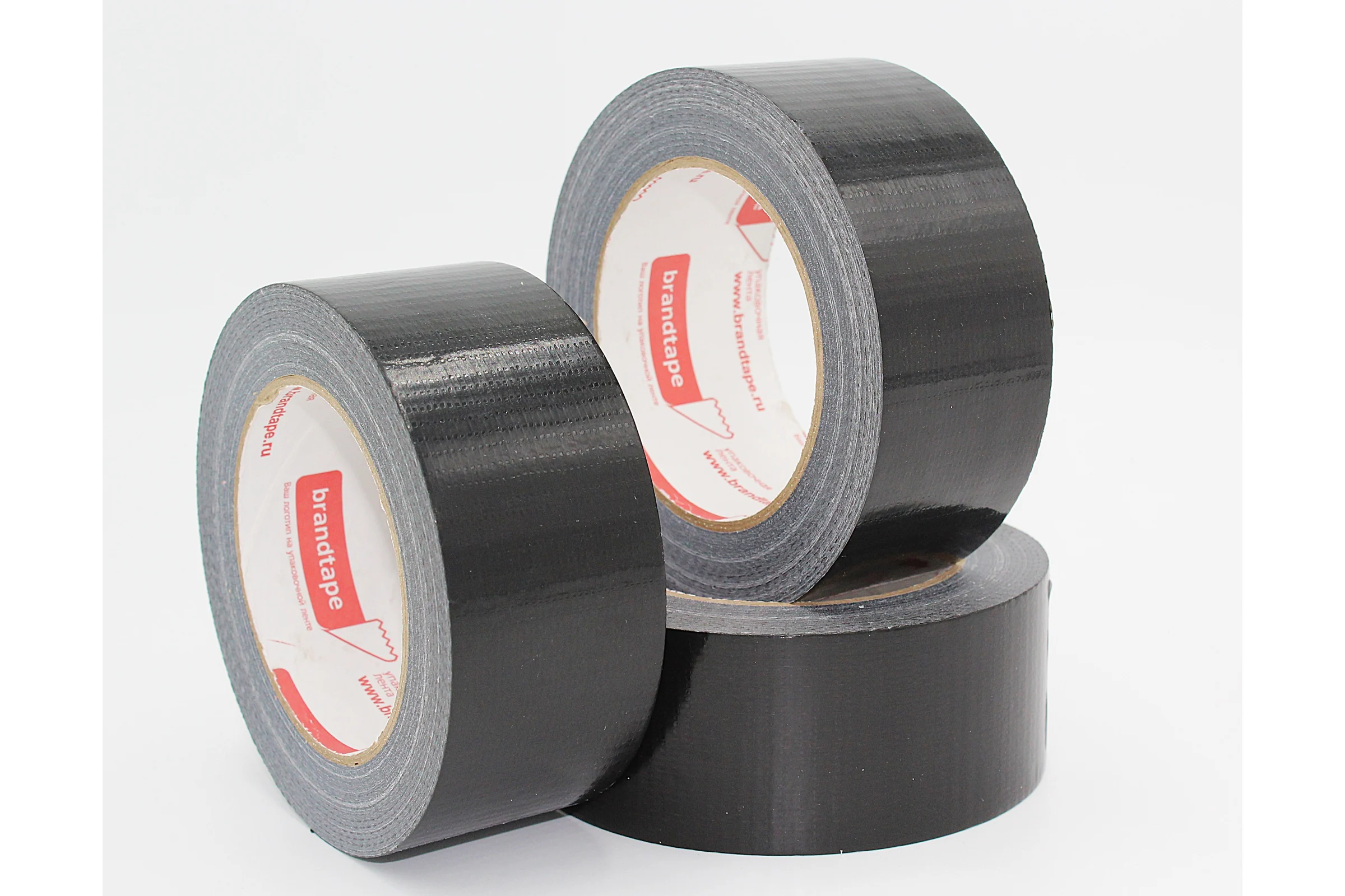 Армированная клейкая лента Brandtape черная 48мм х 50м (упаковка 2 шт.) 4631177460951