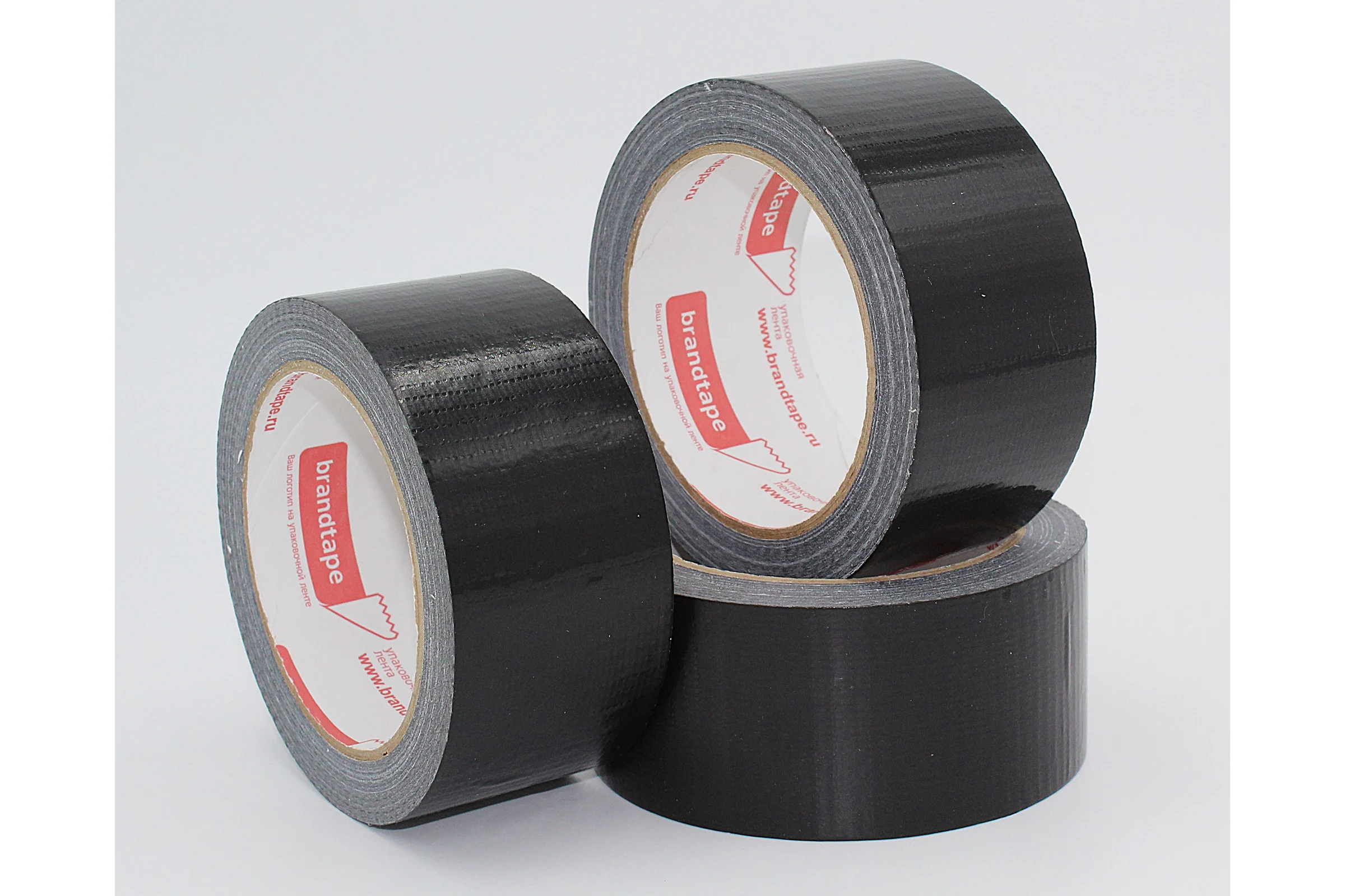Армированная клейкая лента Brandtape черная 48мм х 25м (упаковка 3 шт.) 4631177460937