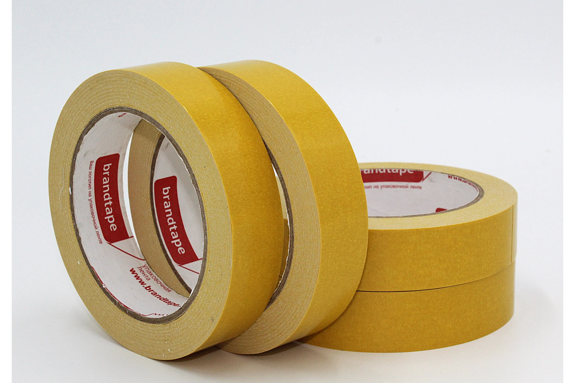 Двухсторонняя клейкая лента Brandtape полипропилен 24мм х 25м (упаковка 3 шт.) 4631177460968