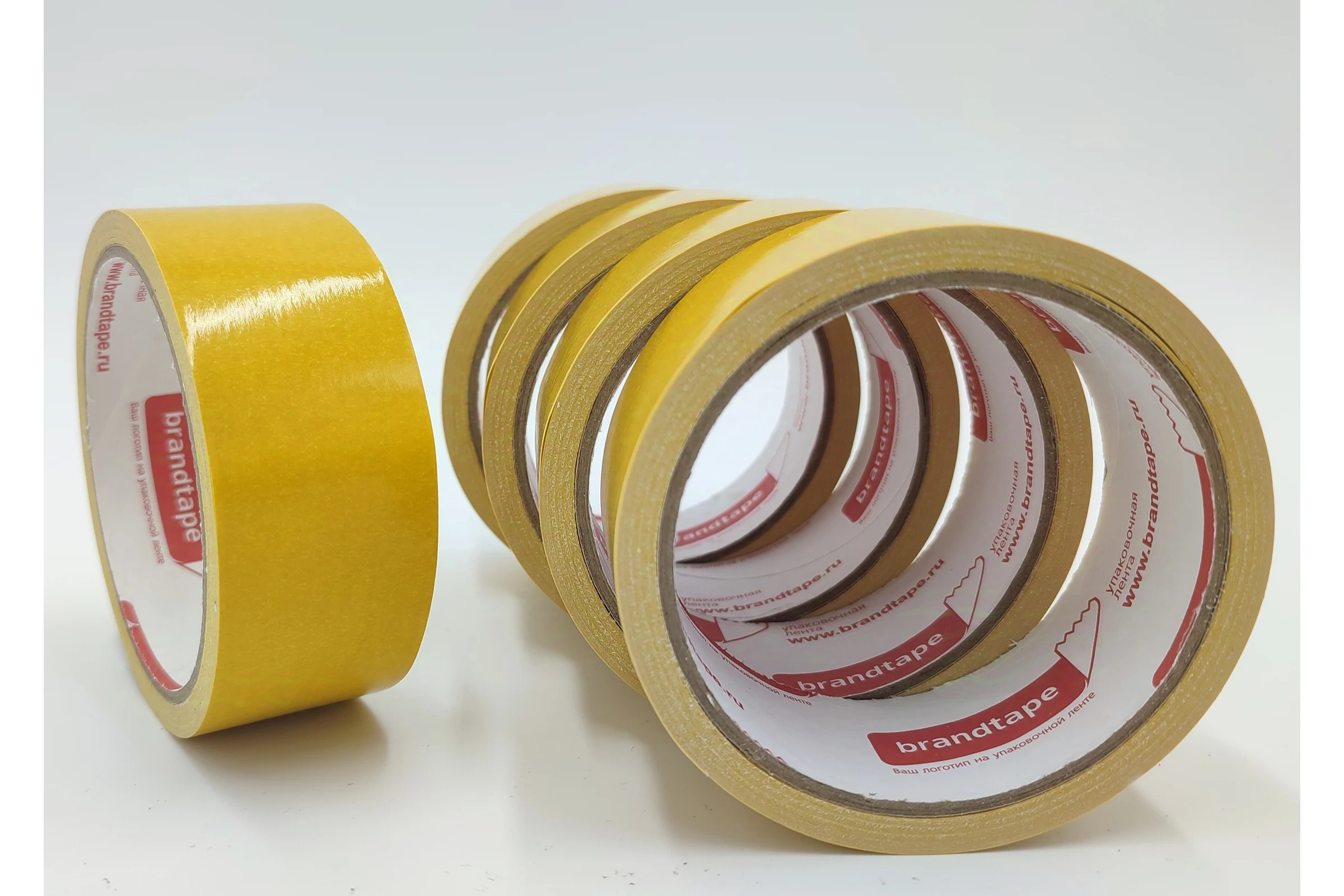 Двухсторонняя клейкая лента Brandtape полипропилен 36мм х 10м (упаковка 4 шт.) 4631177460975