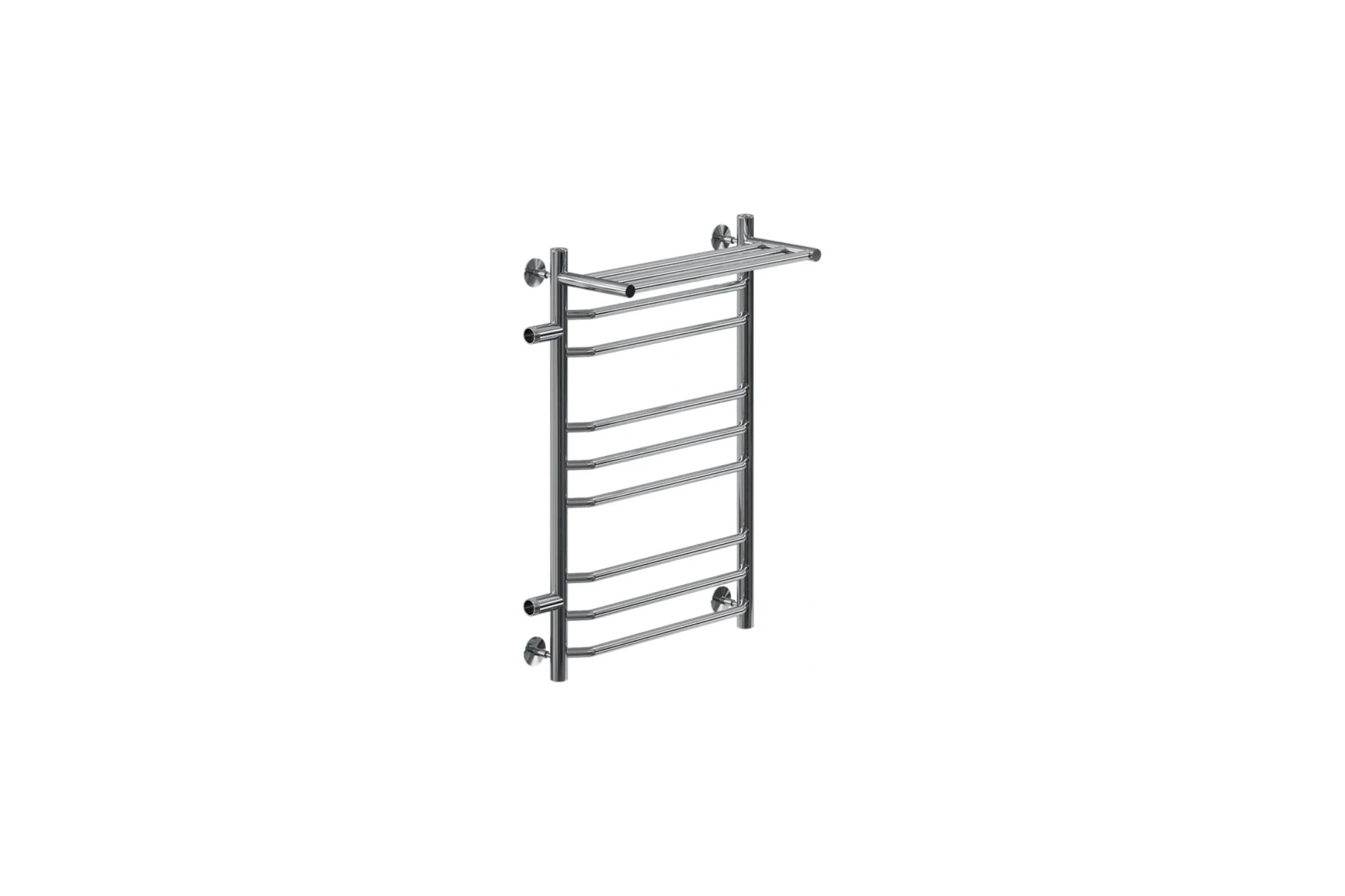 Полотенцесушитель MIXLINE MIRA 80x50x50 г2 1'' НР, 8 перекладин + полка, левое подключение, водяной 556676