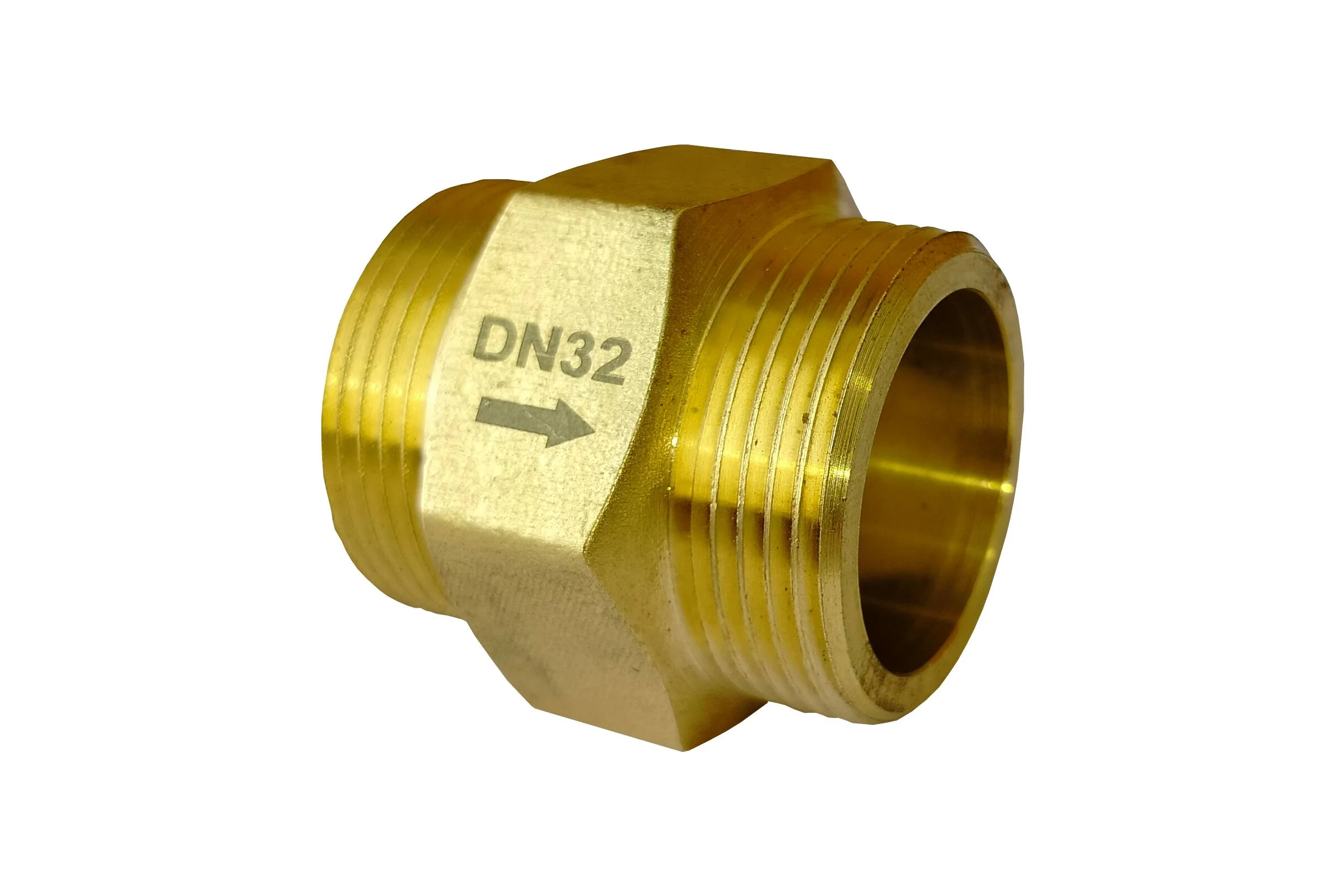 Клапан обратный латунный Апогей DN32-PN10-G1 1/4-ЦЦ 210016