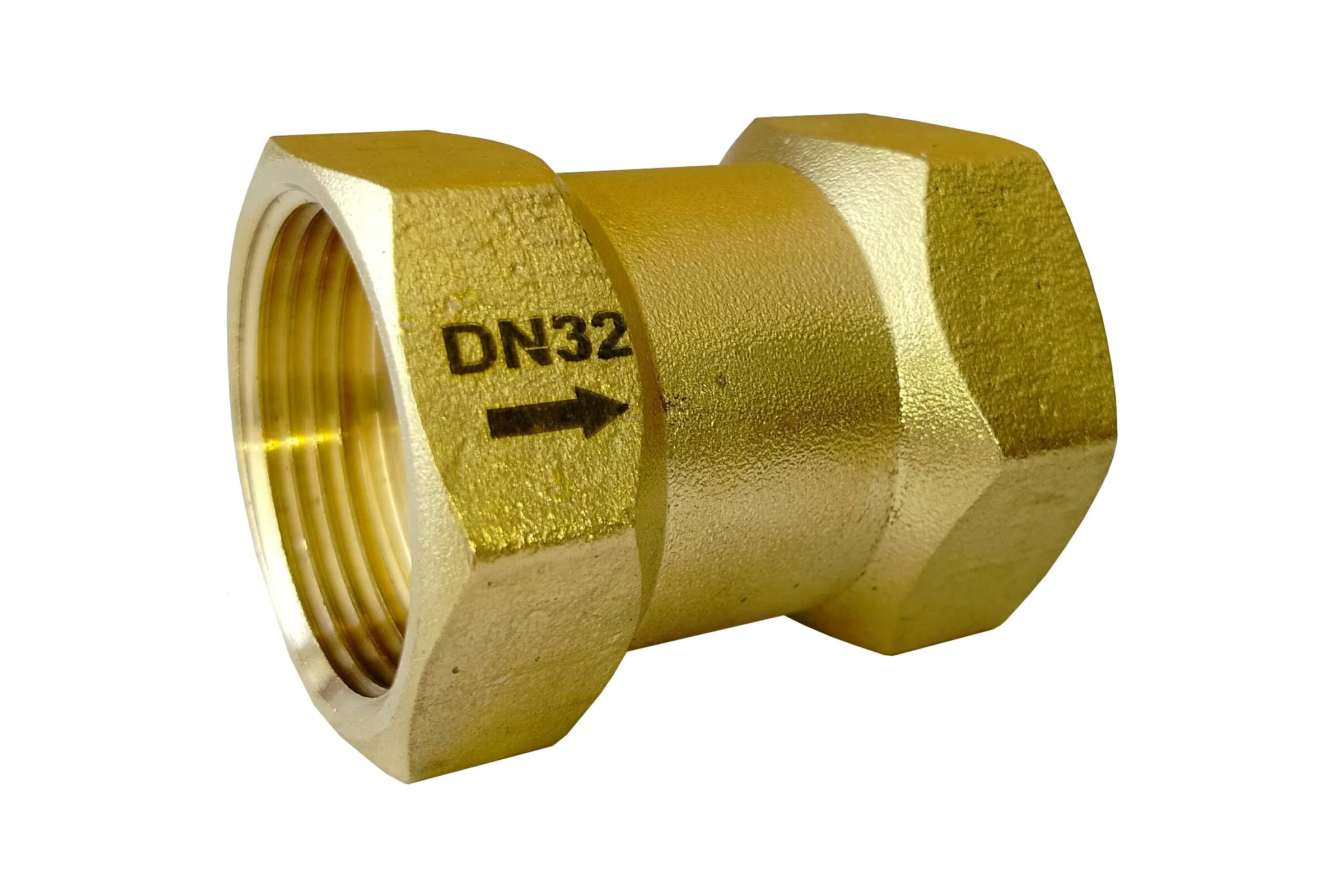 Клапан обратный латунный Апогей DN32-PN10-G1 1/4-ММ 210010