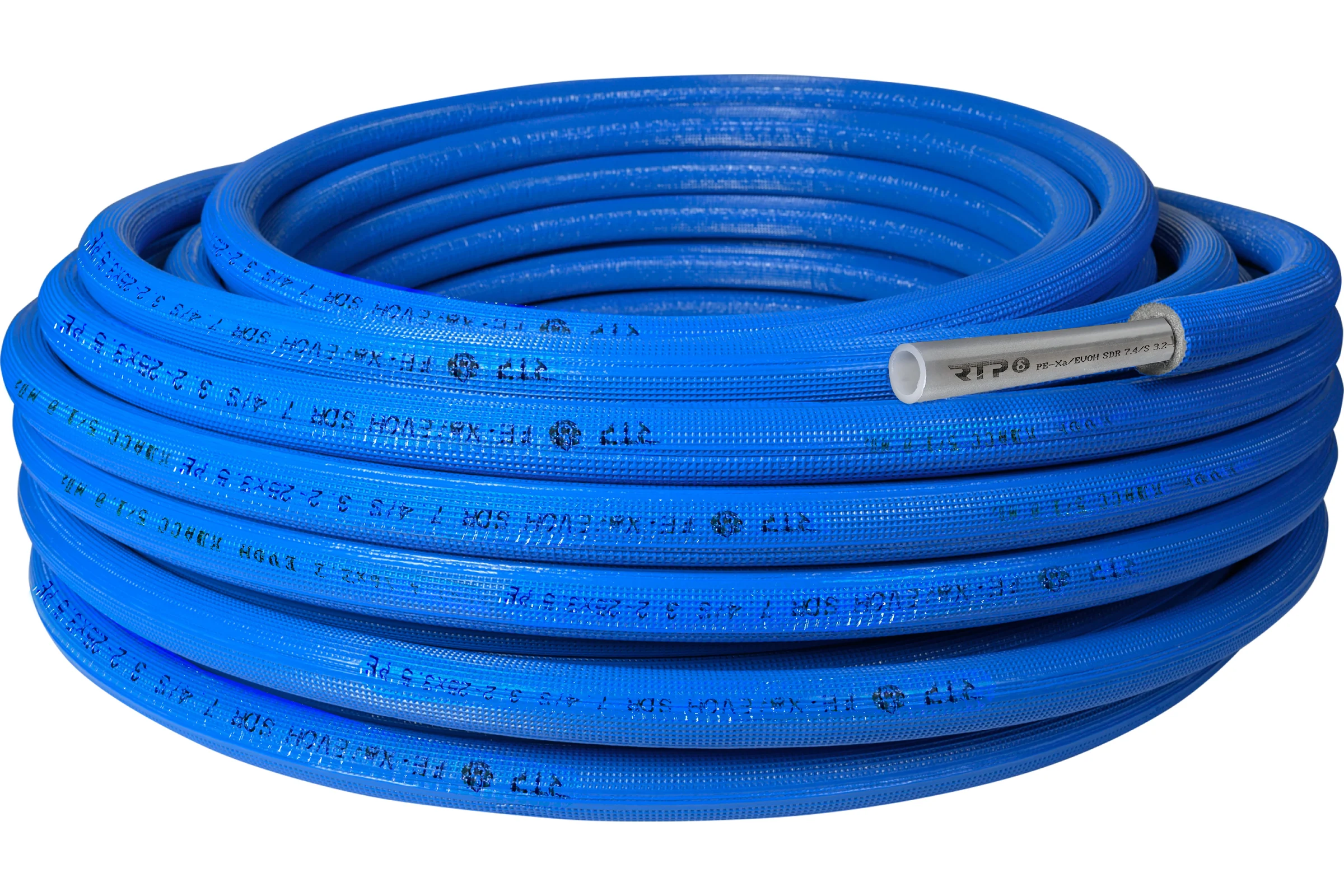Труба RTP EVOH PE-Xa в изоляции, 20x2.8x6, 100м, синяя, 47932