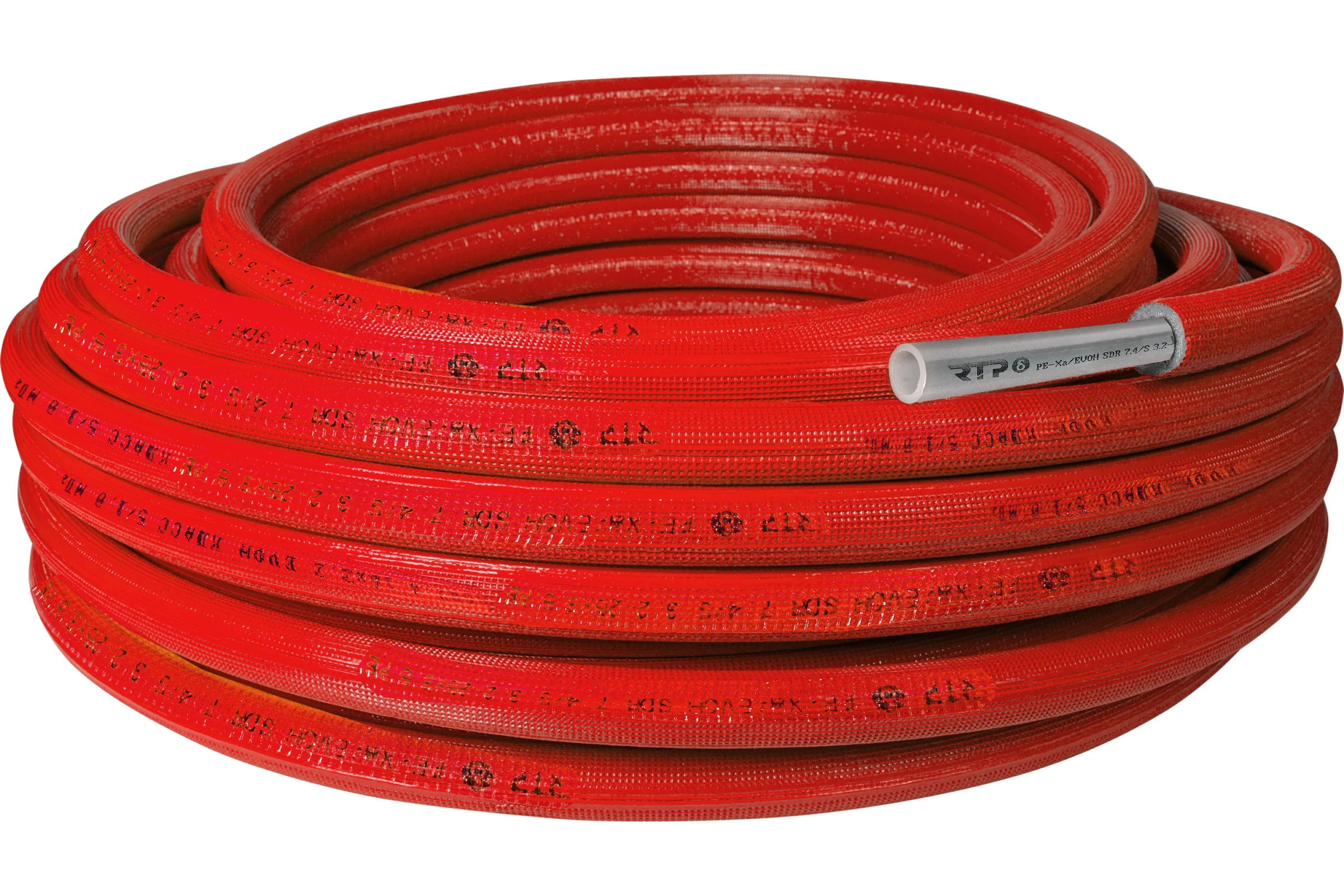 Труба RTP EVOH PE-Xa в изоляции, 32x4.4x6, 50м, красная, 47937