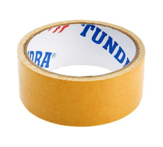 Двусторонняя клейкая лента TUNDRA 36 мм х 5 м, на тканевой основе 4648656