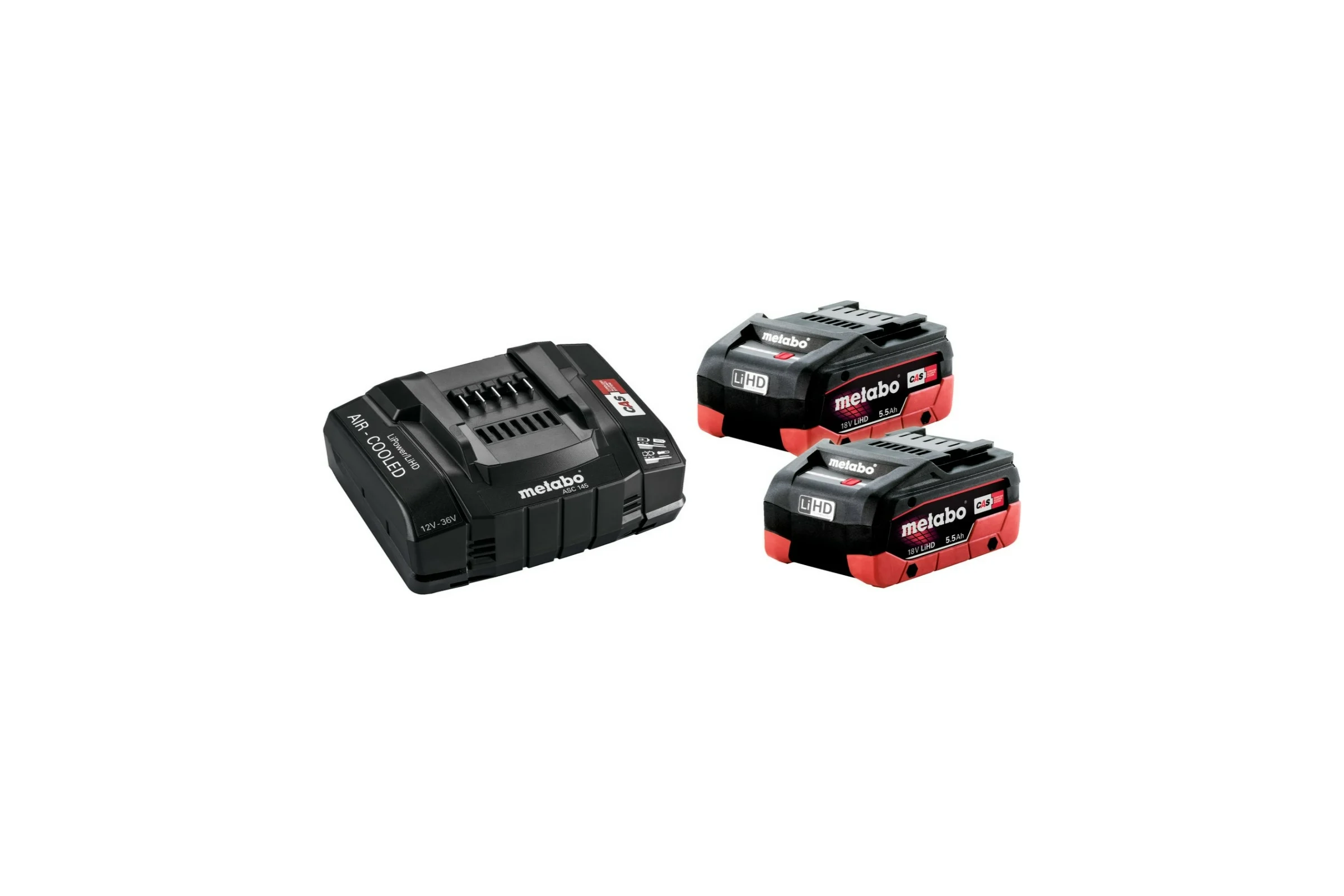 Комплект аккумуляторы (18 В; 5.5 Ач; LiHD) + Зарядное устройство ASC 145 Metabo 685190000