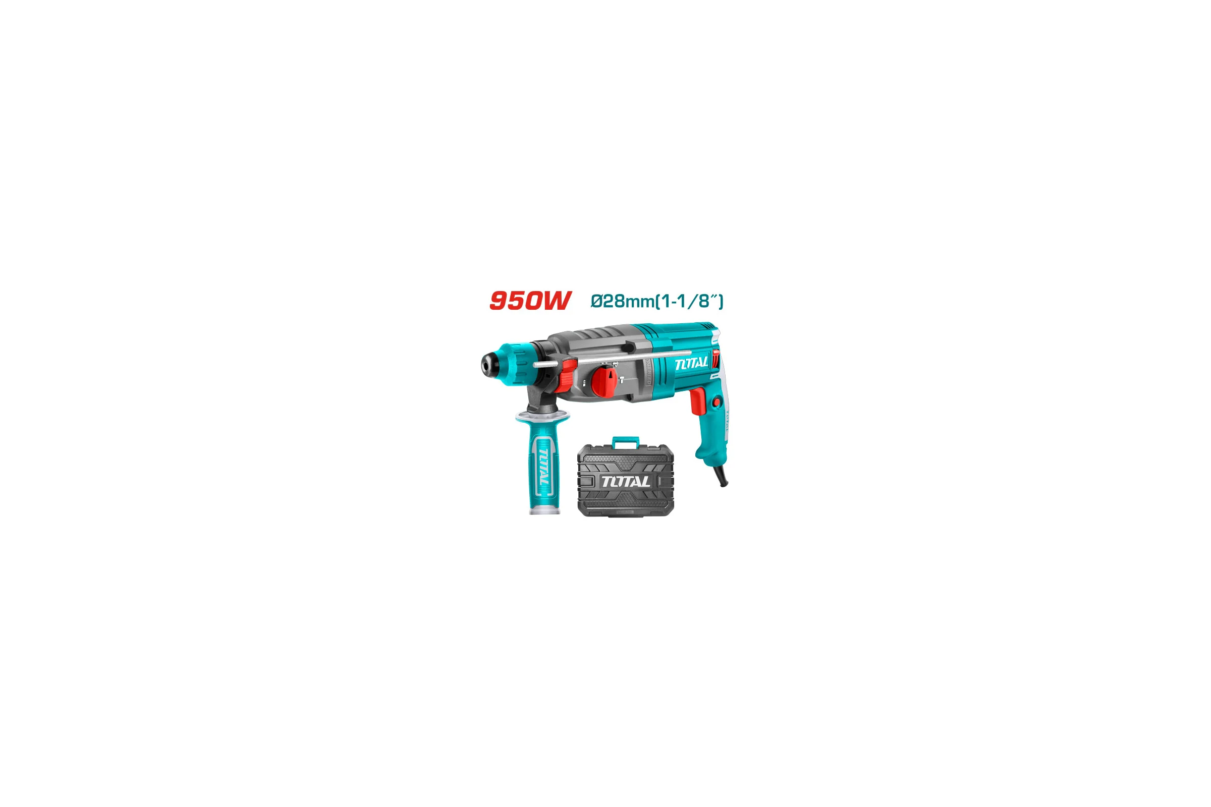 Сетевой перфоратор TOTAL 950Вт 2.5Дж SDS Plus TH309288