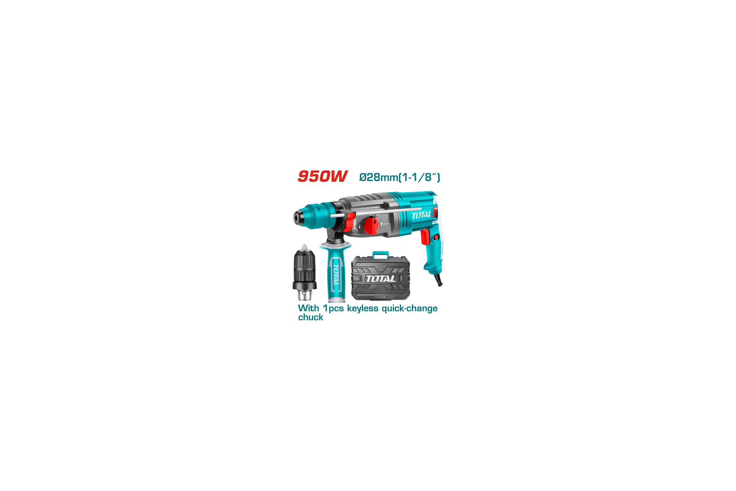 Перфоратор TOTAL 950Вт TH309288-2