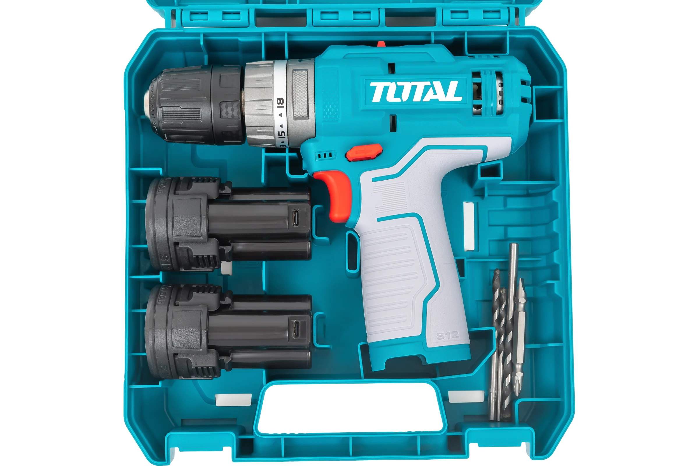 Аккумуляторная дрель-шуруповерт 12В 20Нм TOTAL TIDLI12202