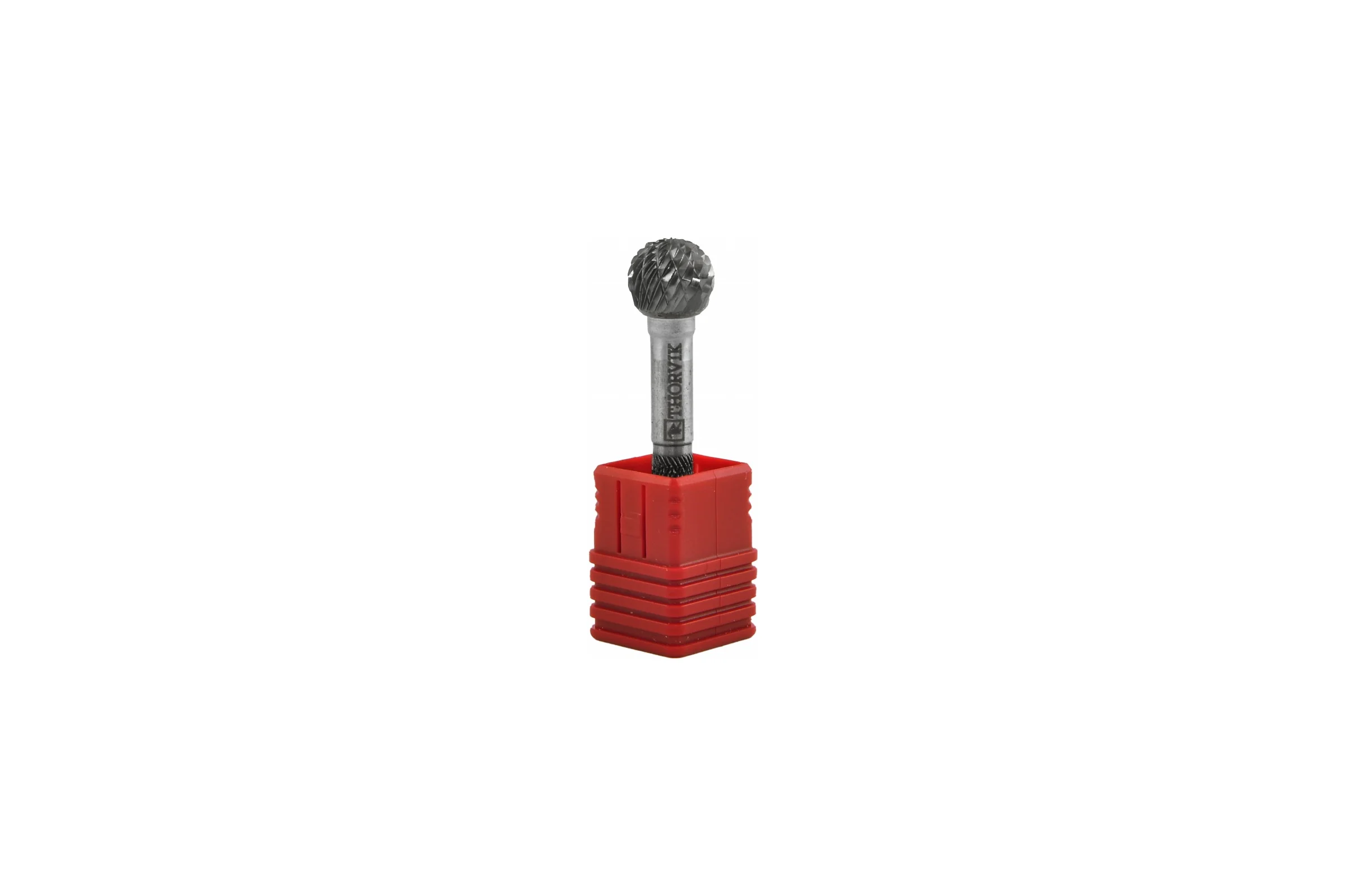 Бор-фреза твердосплавная сферическая Thorvik TRRBD10090654-2 тип D, 10 мм, двойная насечка, в боксе 057015