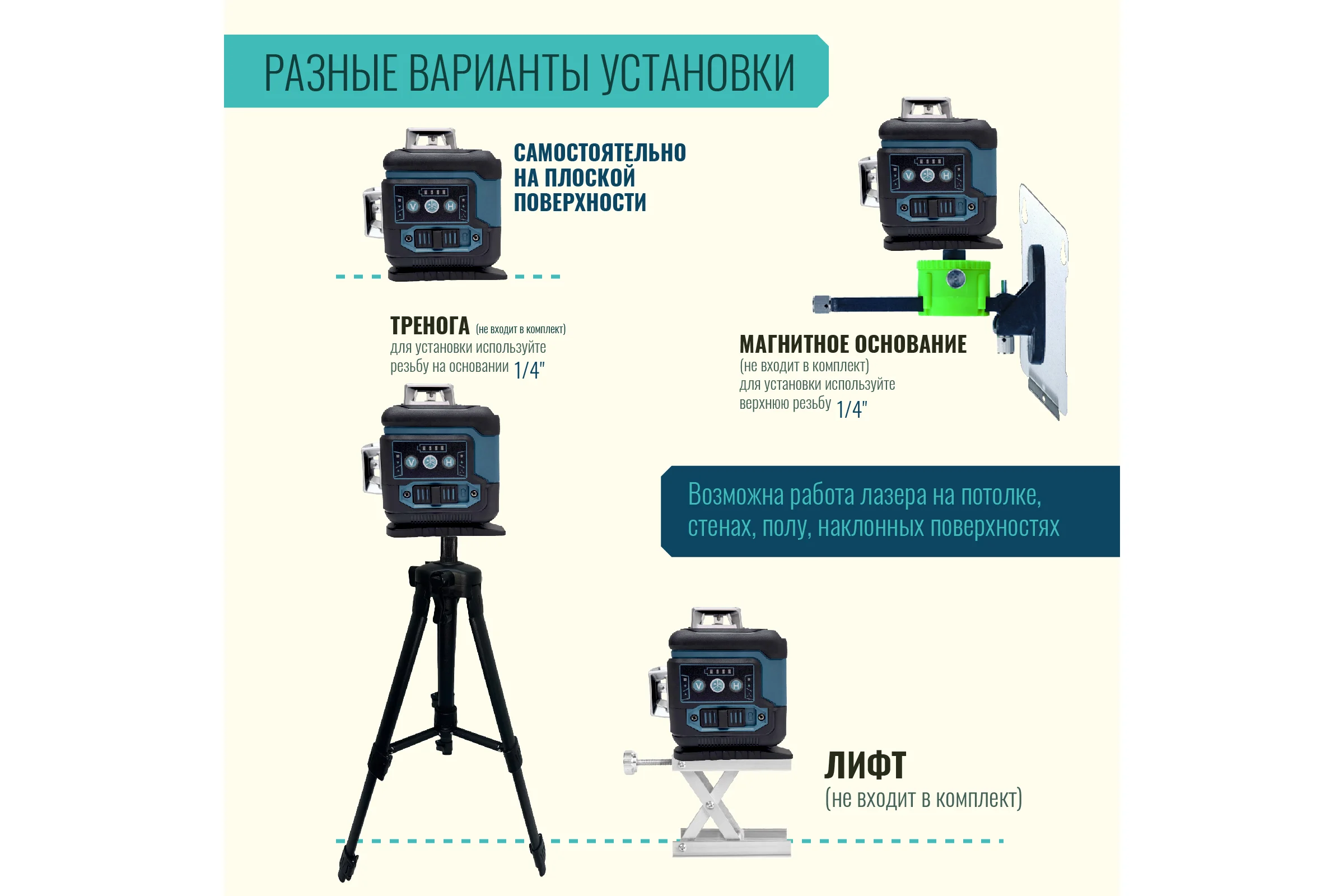 Профессиональный лазерный уровень LT L12-360Q