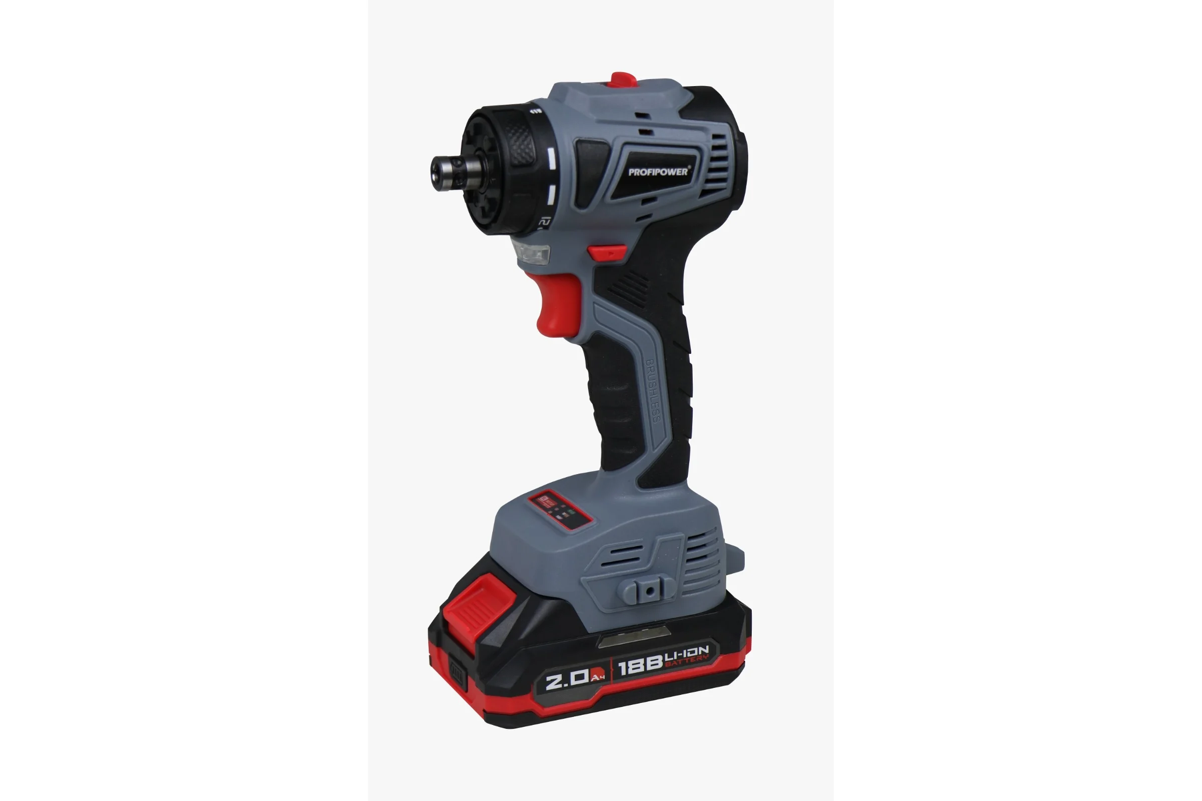 Аккумуляторный бесщеточный шуруповерт со сменными насадками Profipower MKBL-18BM (18В, 45Нм, Li-ion-2шт, 2.0Ач, 0,8-10мм, бита, З/У,в кейсе) E0250