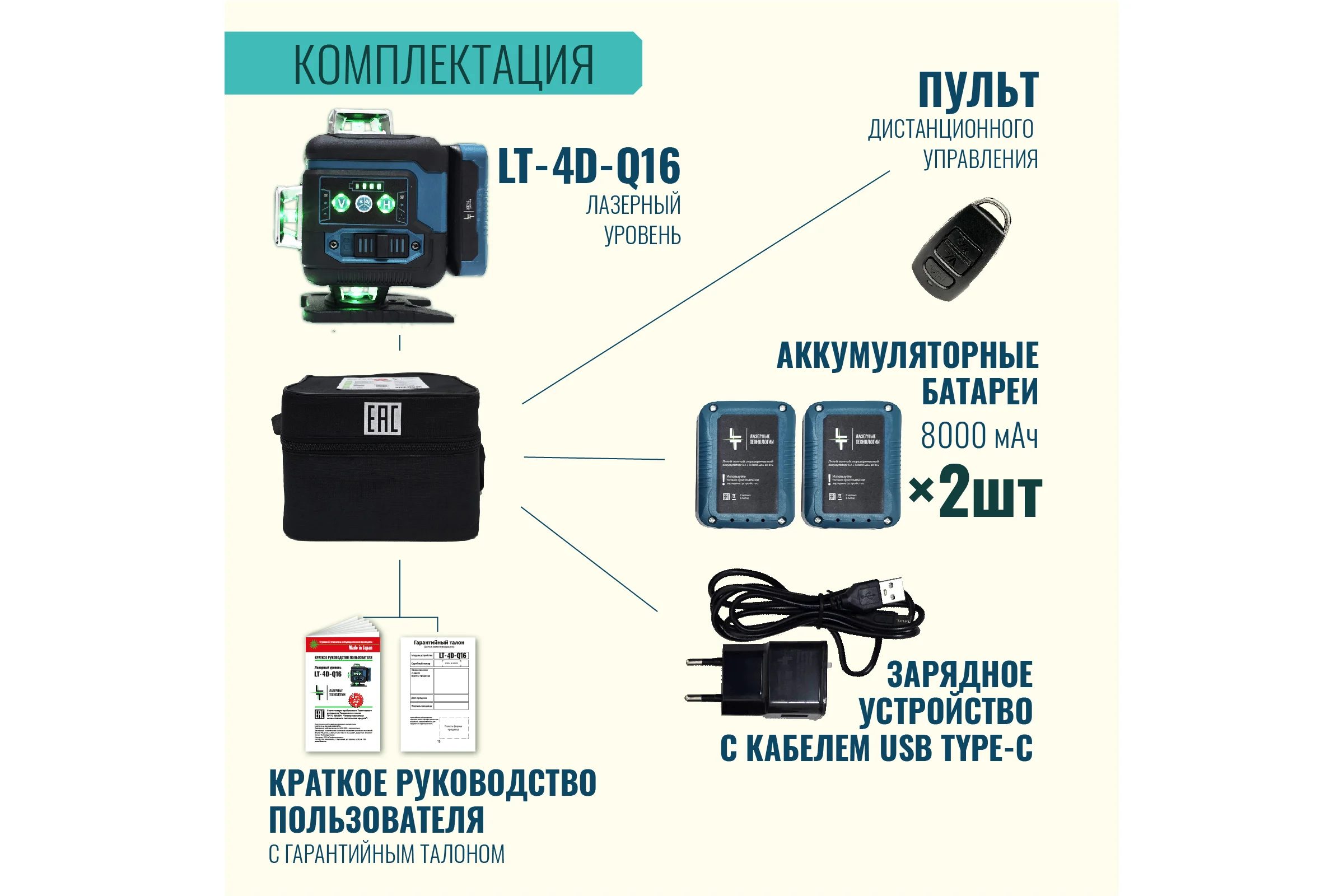 Профессиональный лазерный уровень LT L16-360Q