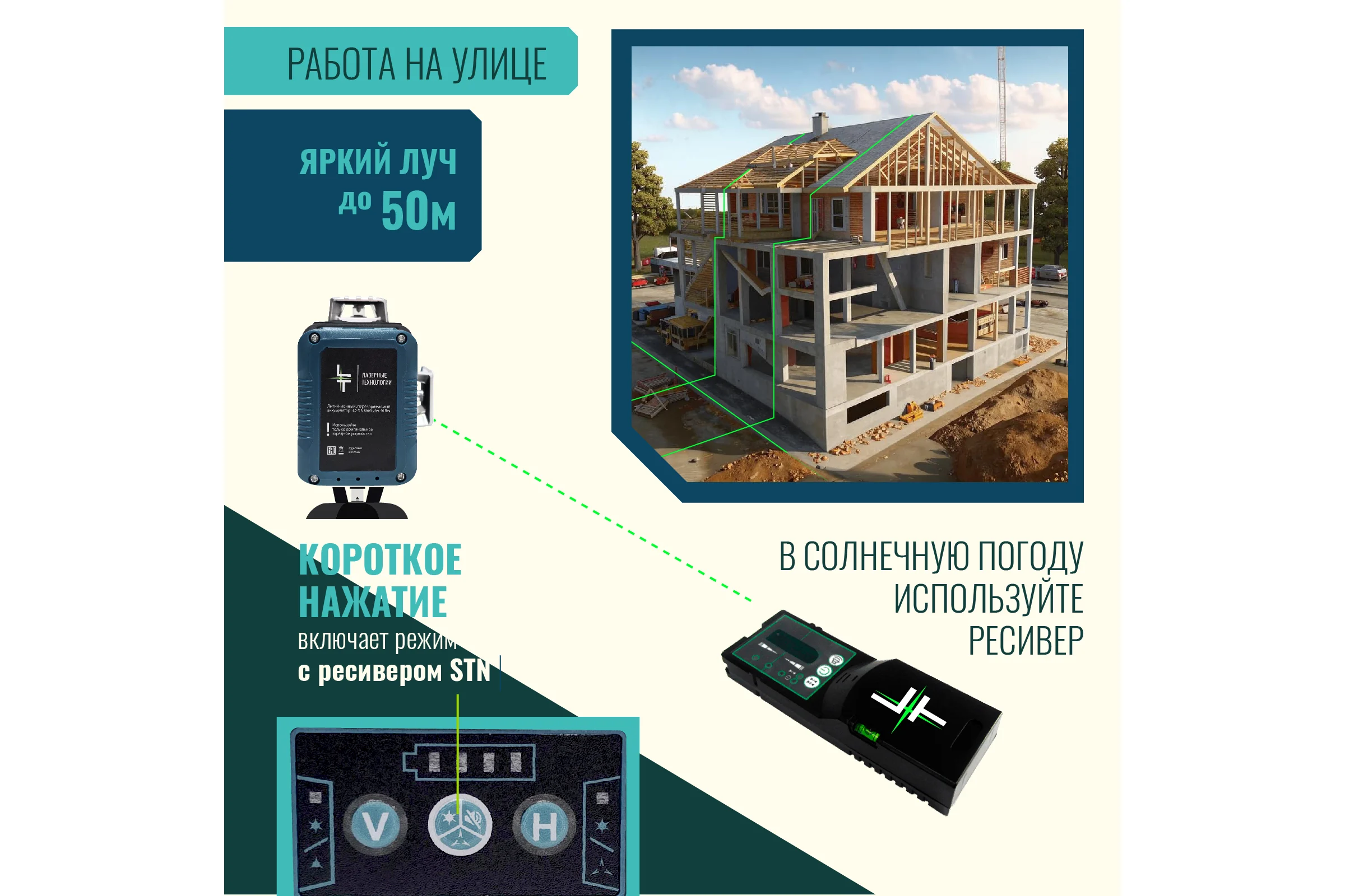 Профессиональный лазерный уровень LT  L16-360Q + тренога 1.6м L16-360Q/1.6м