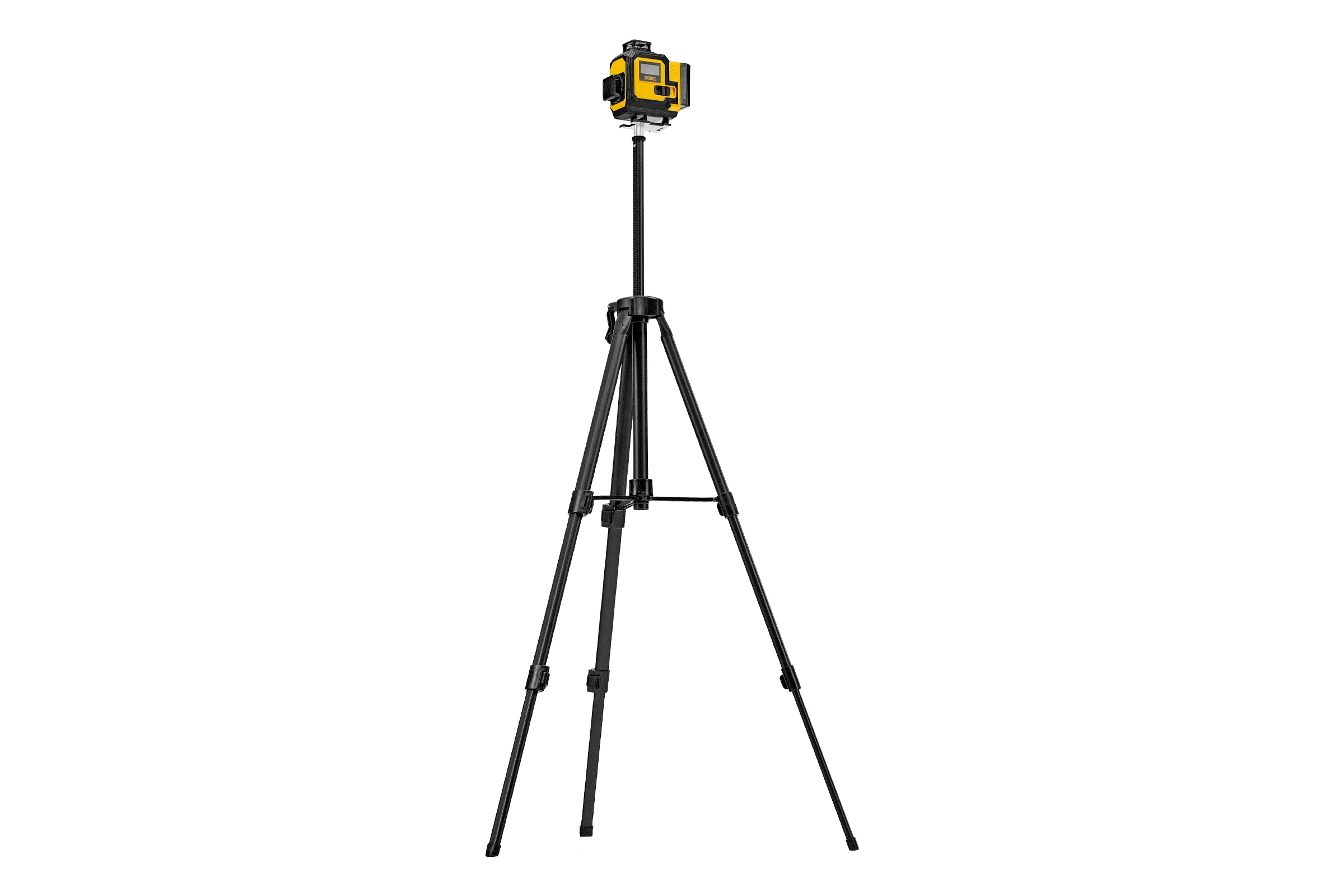 Лазерный уровень мультипризменный Denzel DLV 360-4T, 30 м, зеленый луч, Li-Ion 2.4 Aч, штатив 350815