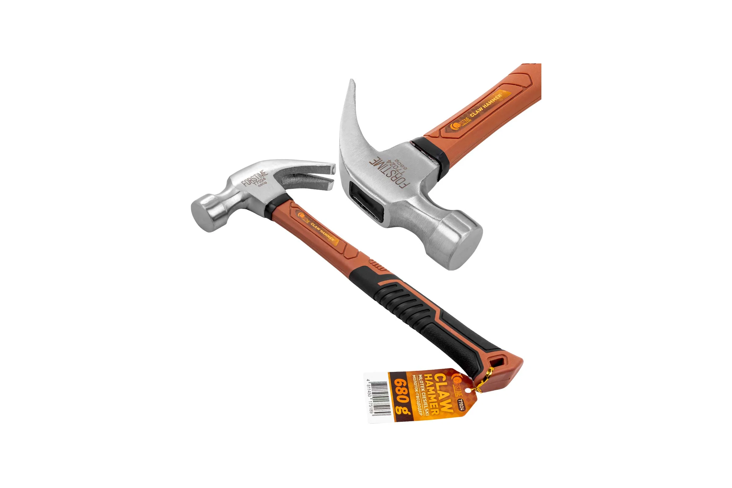 Молоток-гвоздодер FORSTIME 680гр FT-T7024(65303)