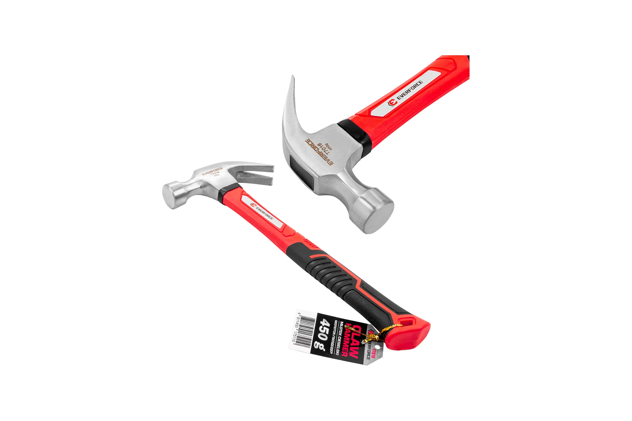 Молоток-гвоздодер EVERFORCE 450гр EF-T7016(65270)