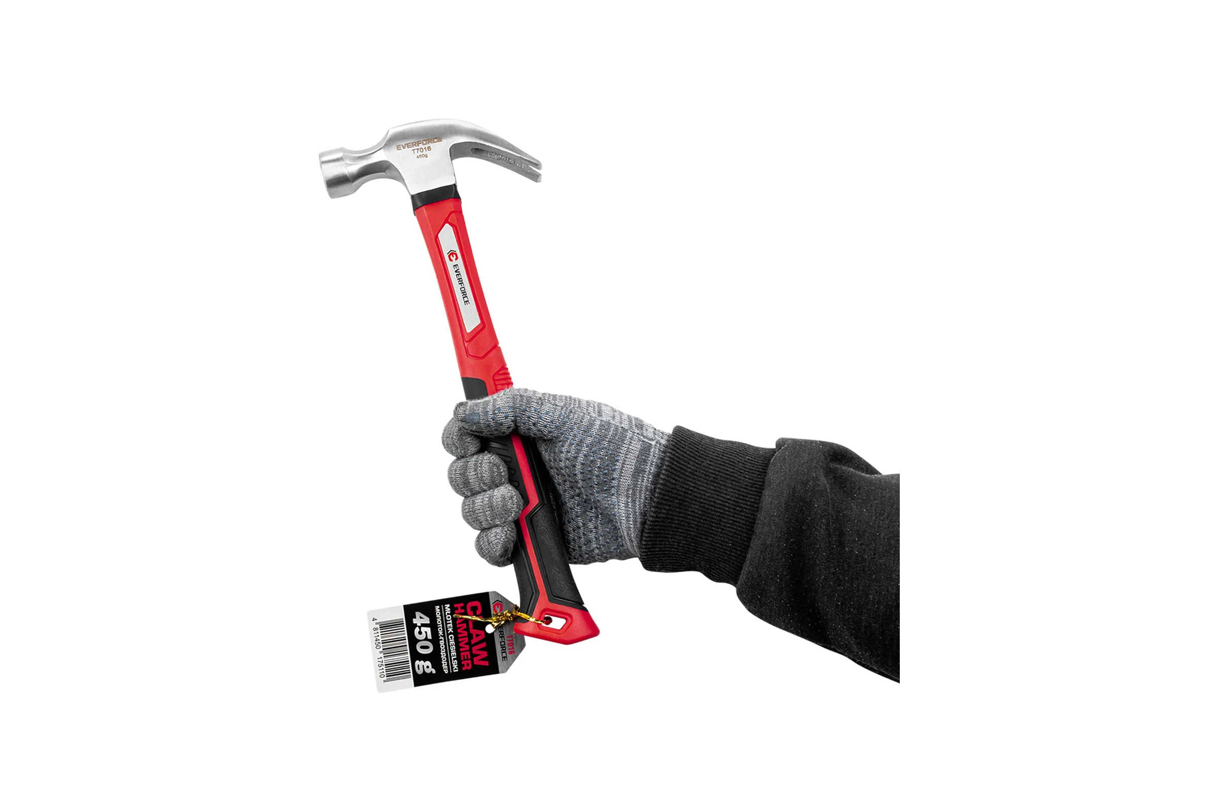 Молоток-гвоздодер EVERFORCE 450гр EF-T7016(65270)
