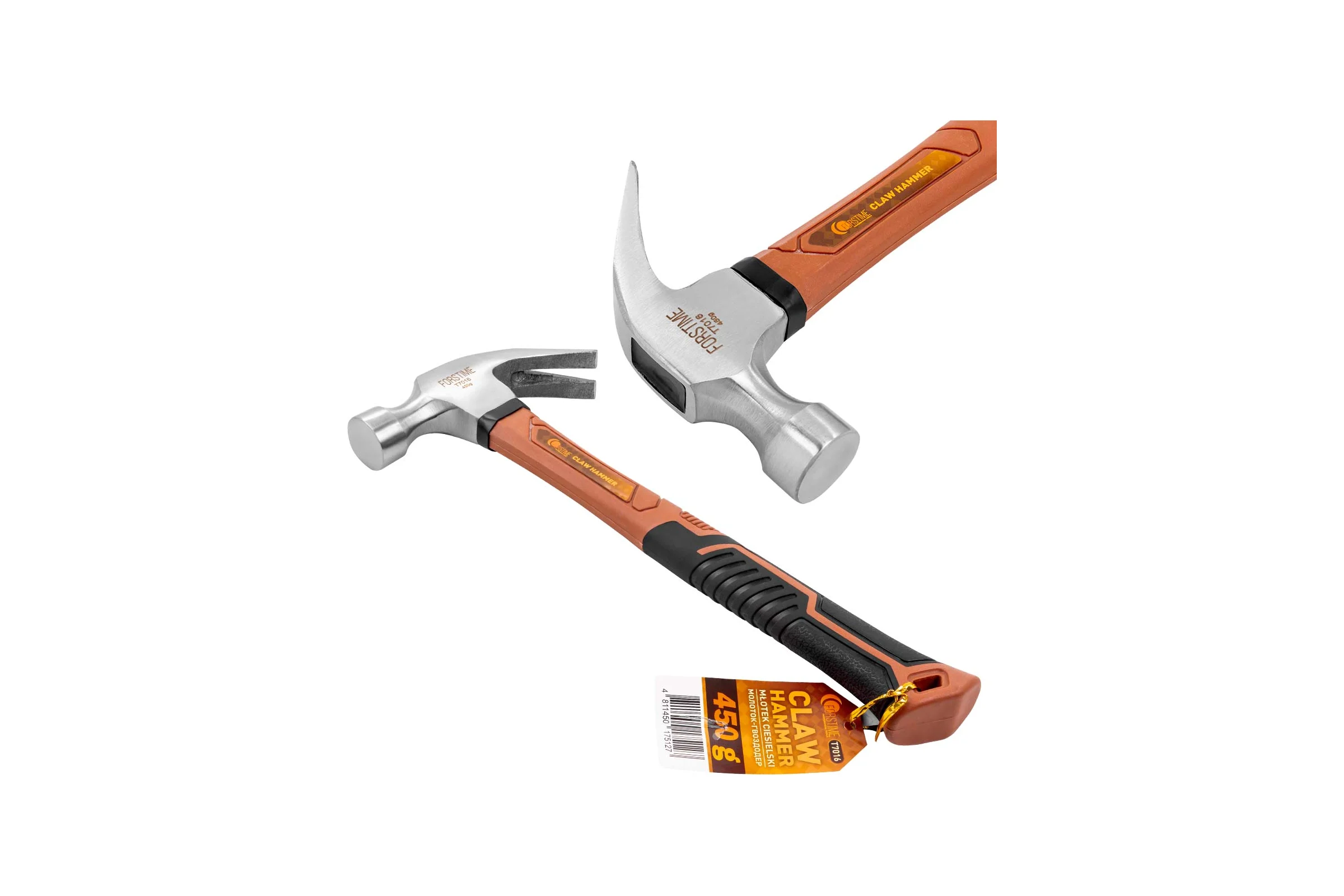Молоток-гвоздодер FORSTIME 450гр FT-T7016(65301)