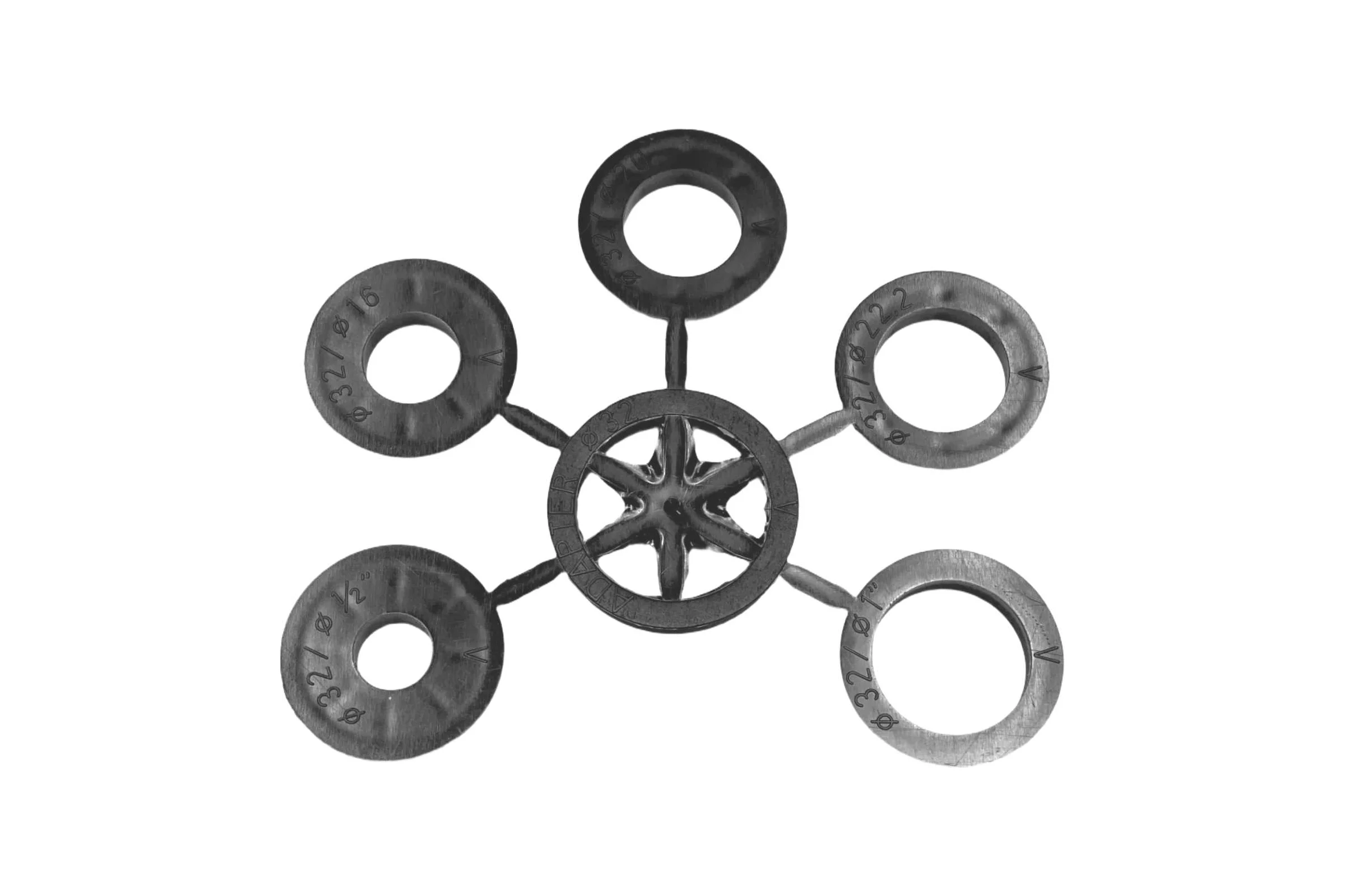Щетка дисковая гофрированная Lessmann Д125x21-23, STA 0,30мм + адаптеры 334162