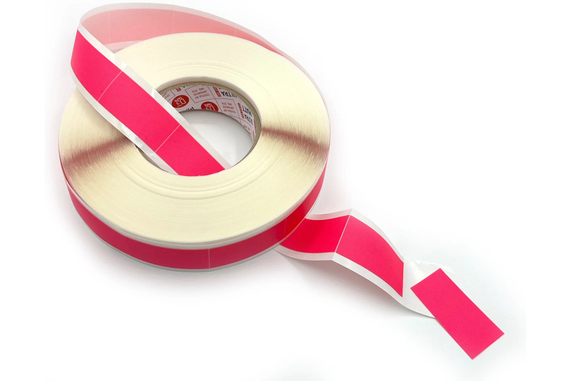 Клейкая лента DGTAPE форма прямоугольник, 25-50мм ultraMATT SIGN розовый, светится в ультрафиолете, 100 шт. SQ-UMF25/50/P