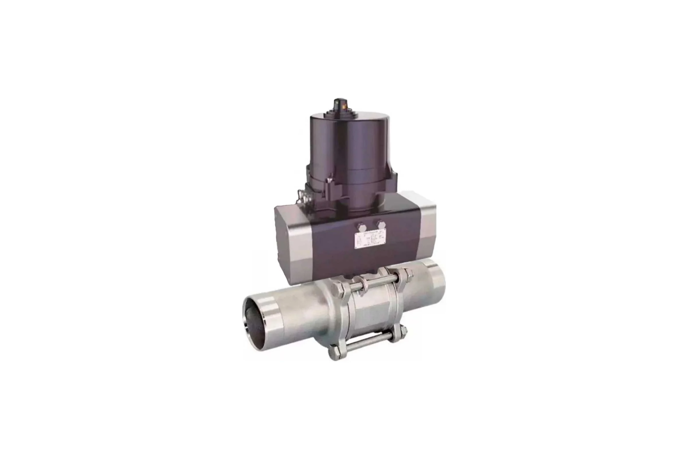 Кран шаровой DN.ru 316-316-PTFE-W-ISO-H LONG Ду50 Ру40 электропривод ЭПВП-007 220В D160-63062