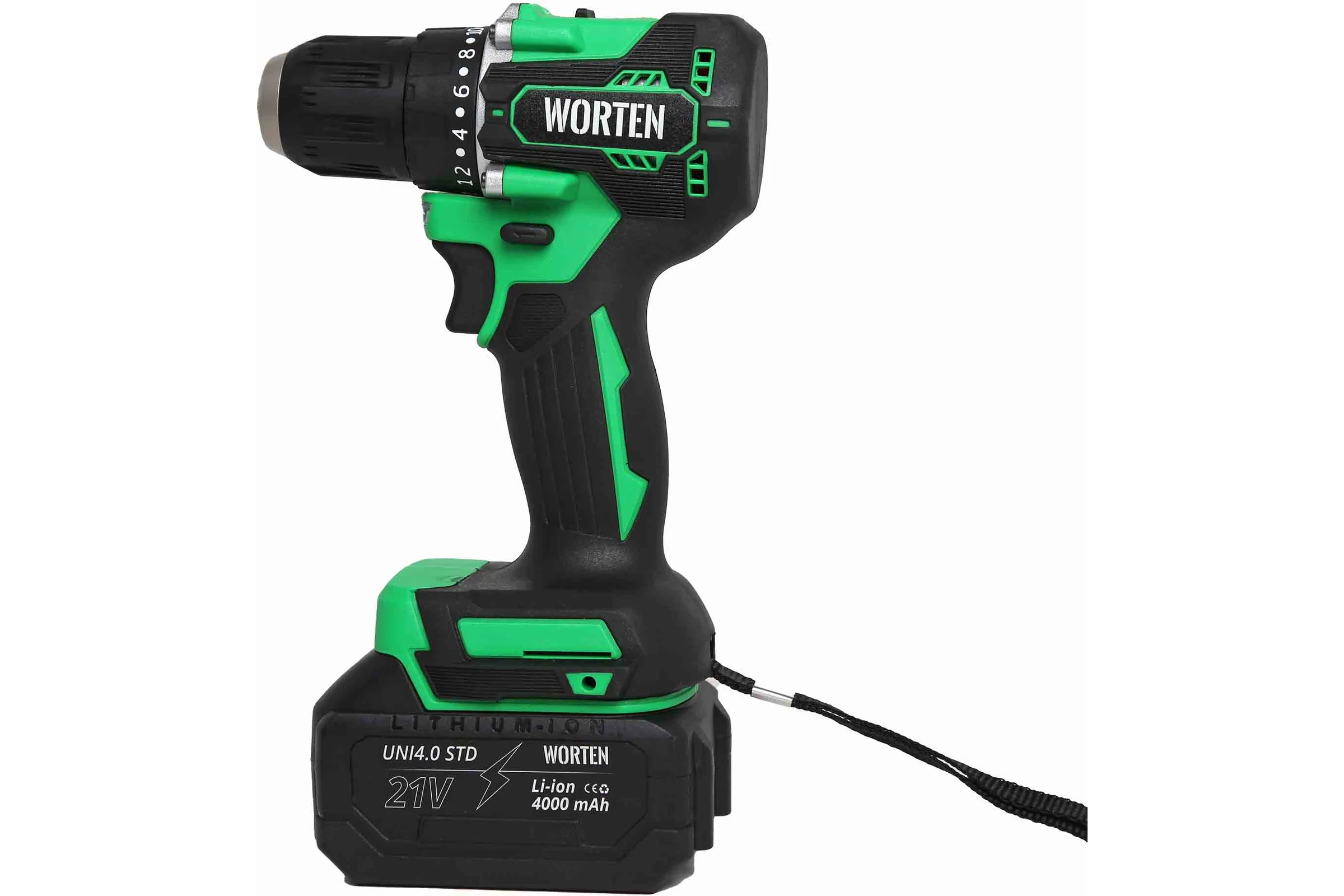Дрель-шуруповерт бесщеточная WORTEN 2x4.0Ач, 21В IM КА-90000575