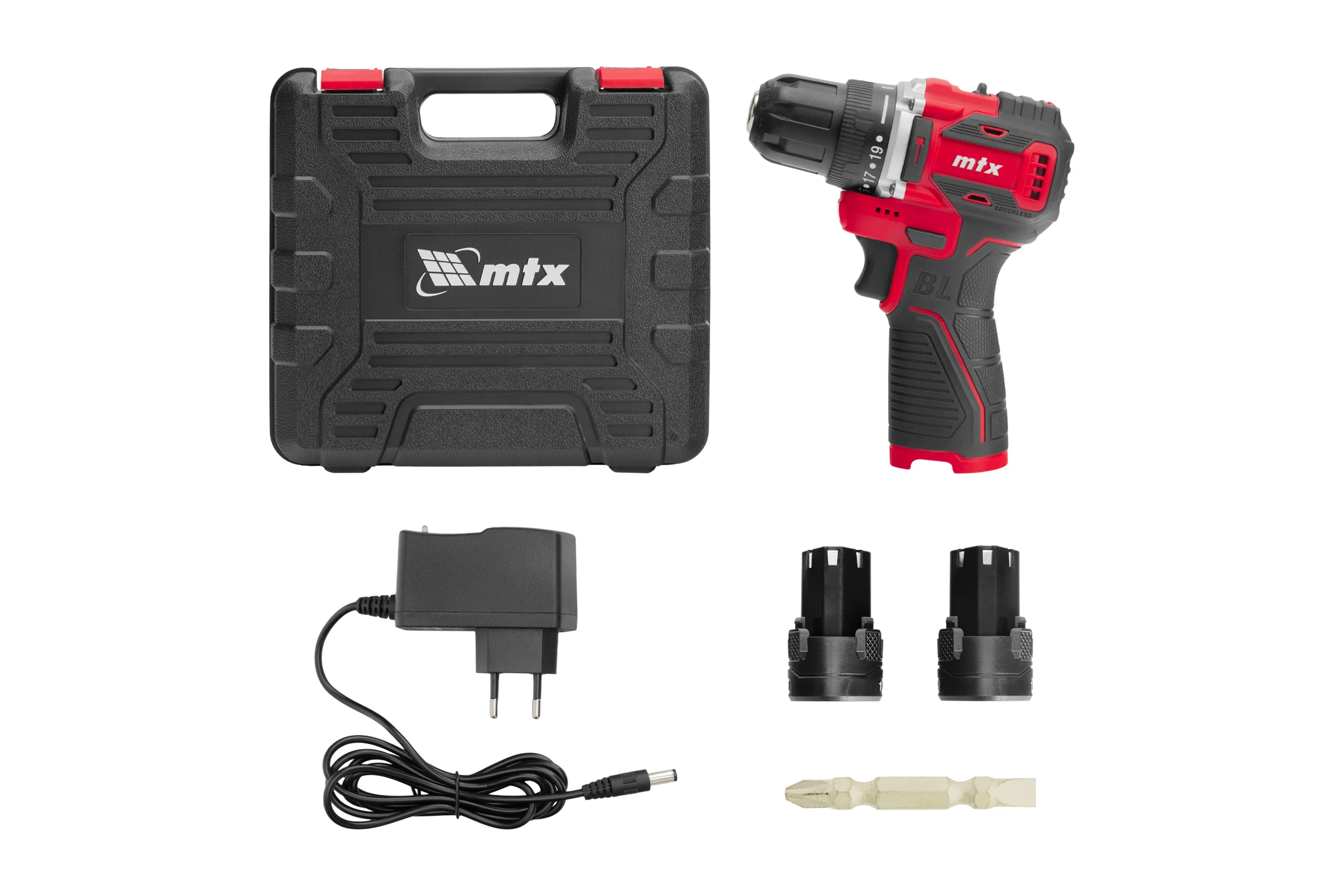 Дрель-шуруповерт аккумуляторная бесщеточная MTX CDB-BL-12, Li-Ion, 12 В 26184