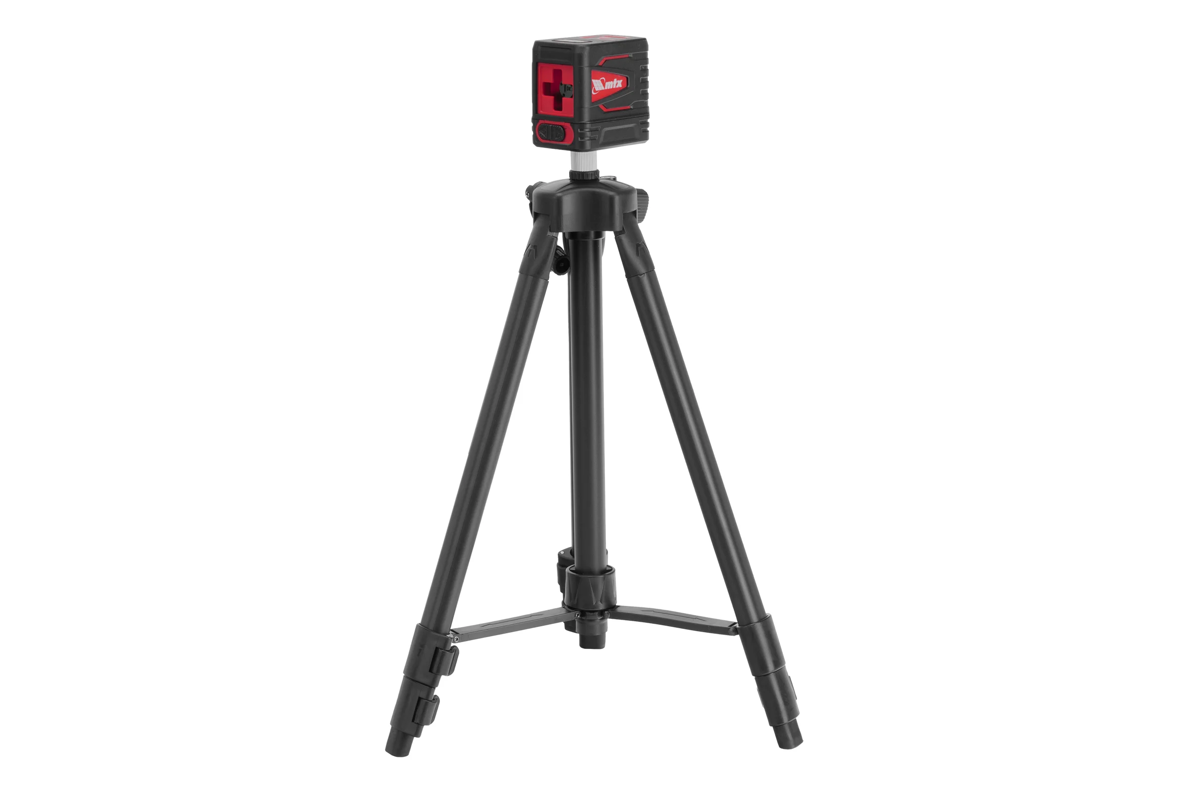 Лазерный уровень MTX QBC RED Pro SET, 10 м, красный луч, батарейки, штатив 350105