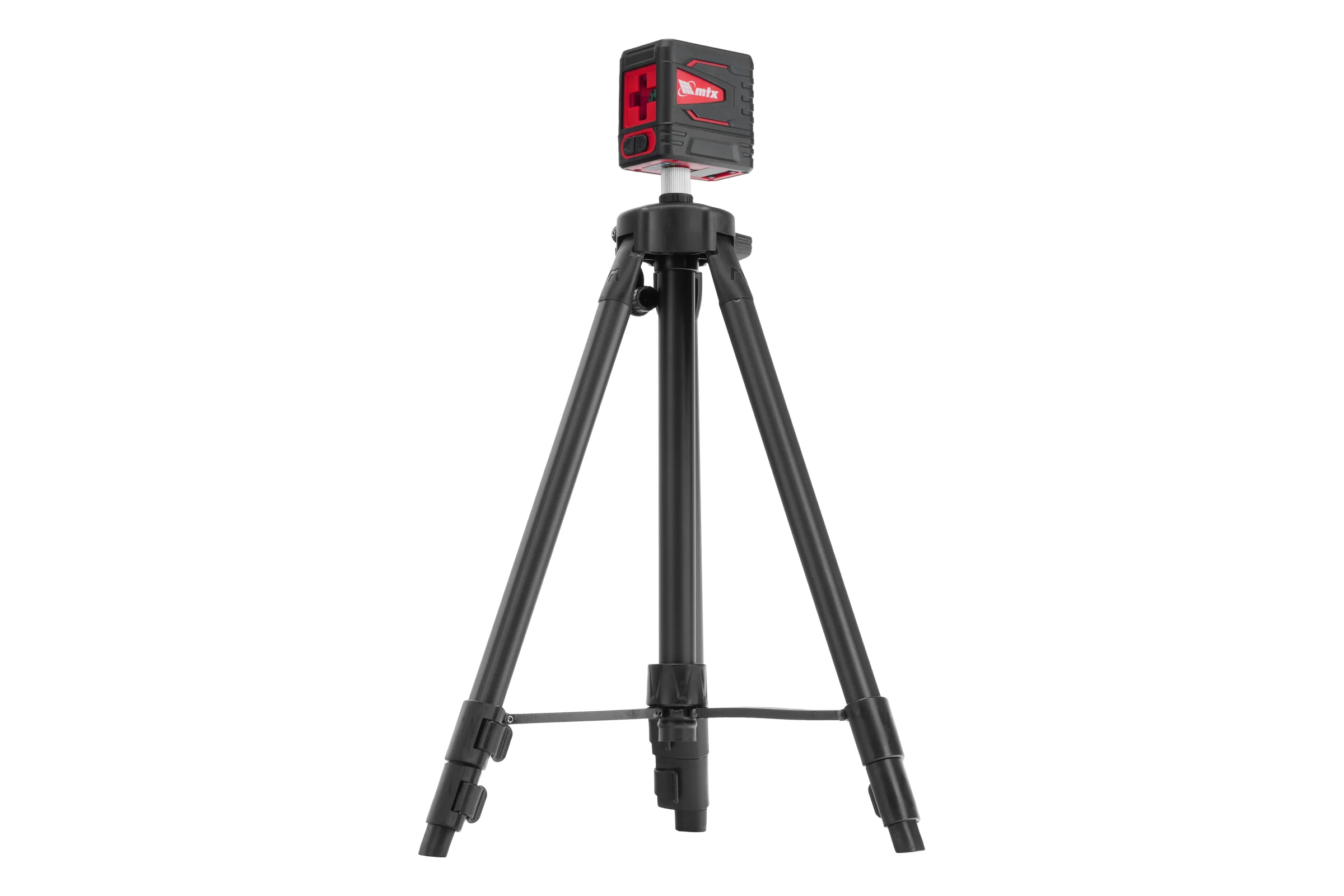Лазерный уровень MTX QBC RED Pro SET, 10 м, красный луч, батарейки, штатив 350105