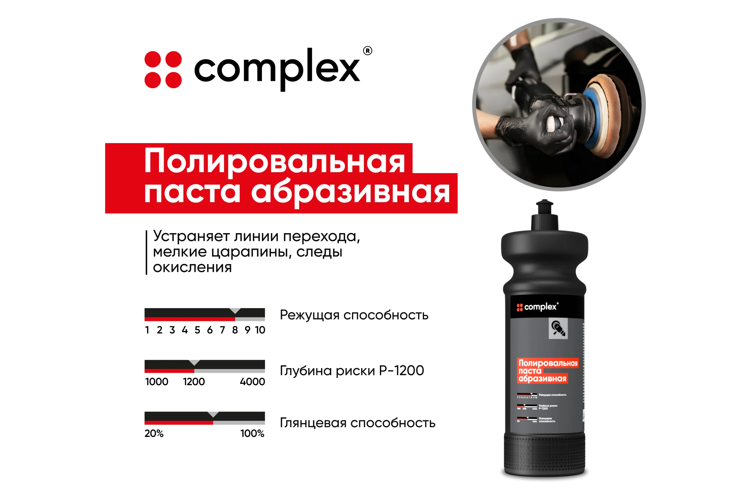 Полировальная паста абразивная Сomplex (1л) 11691