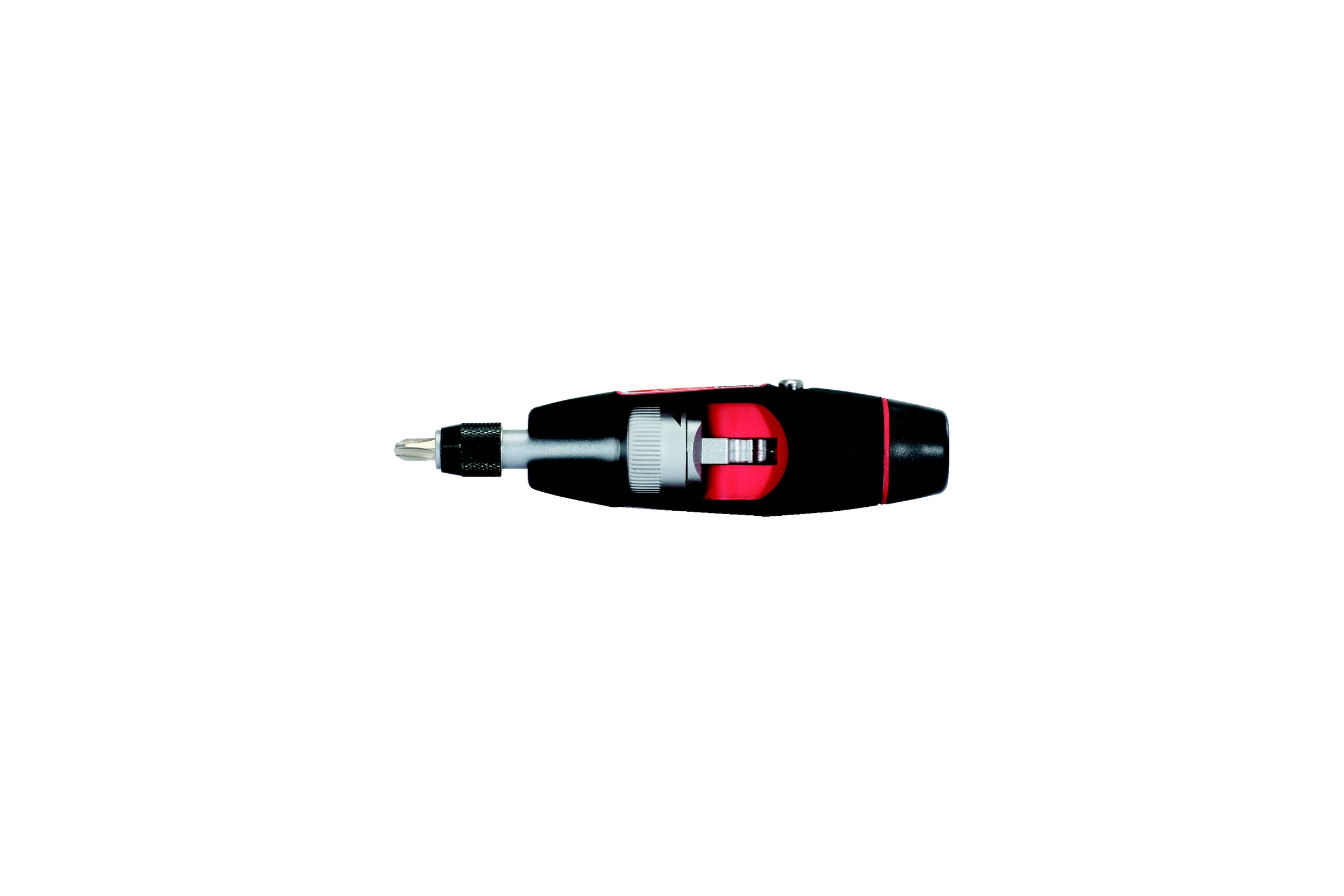Отвертка для бит KS Tools с ручкой-трансформером, 1/4", в комплекте с 5 битами 911.2475