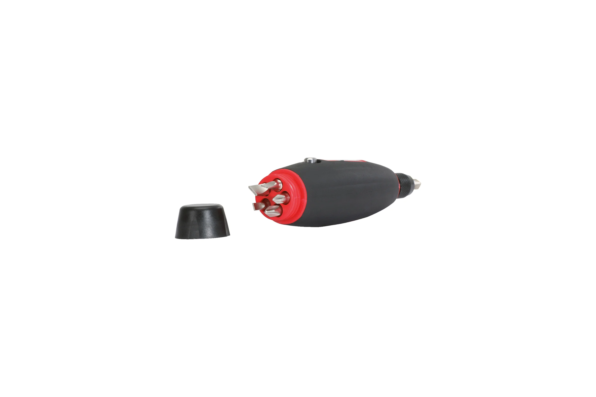Отвертка для бит KS Tools с ручкой-трансформером, 1/4", в комплекте с 5 битами 911.2475
