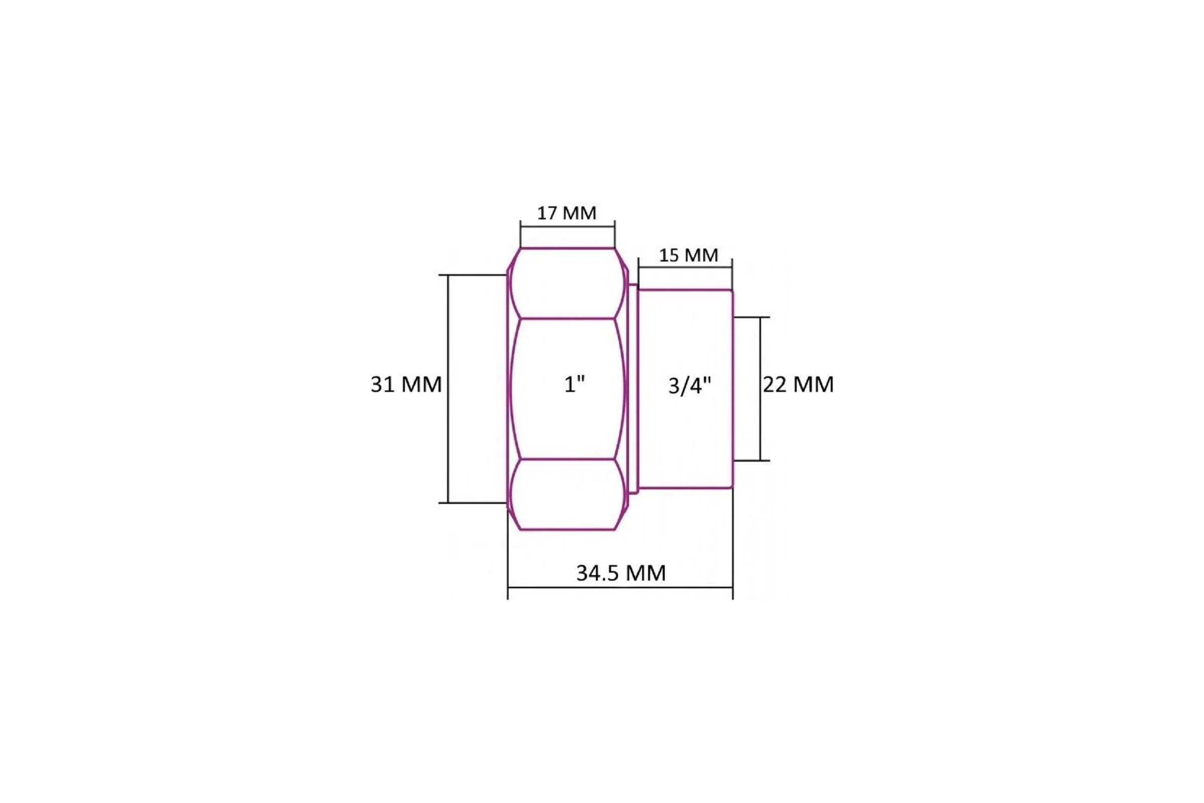 Соединение прямое SMTг/г 1x3/4 для п/с 2шт/кор SMT2730SST1005