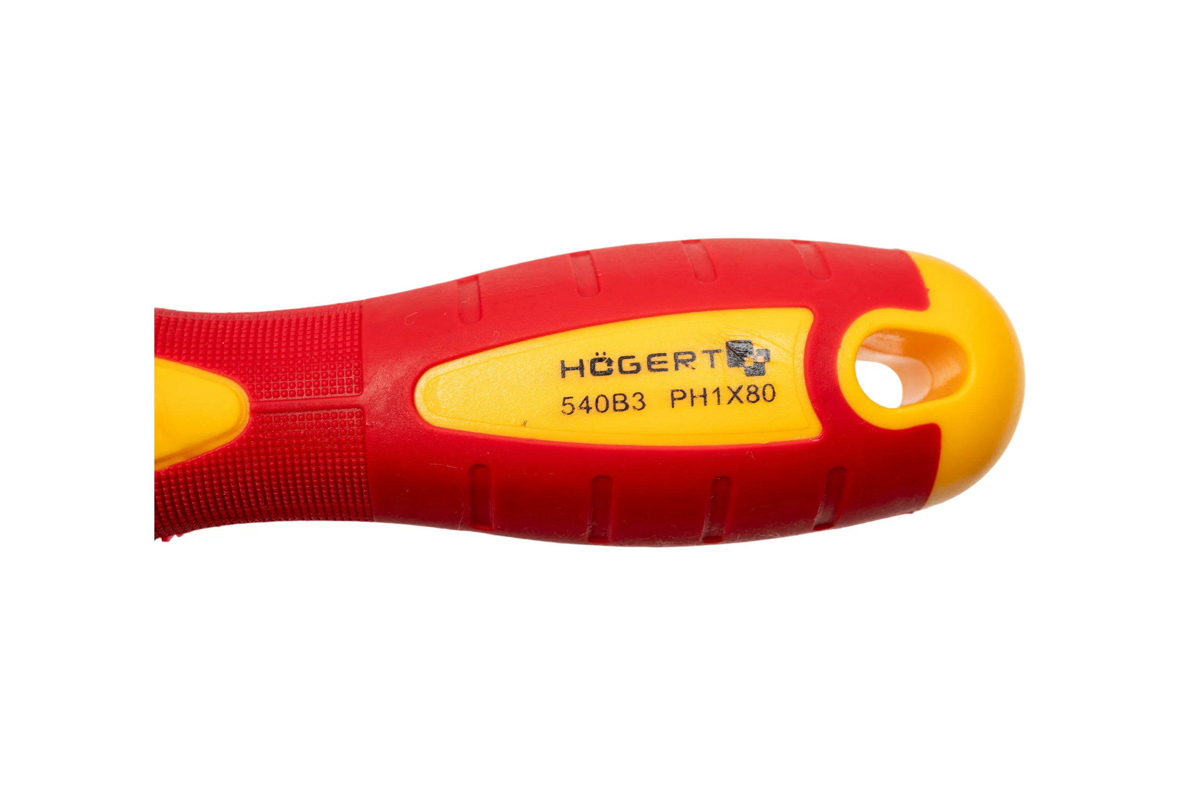 Изолированная крестовая отвертка HOEGERT TECHNIK PH1, 80 мм, 1000 V, сталь S2 HT1S922